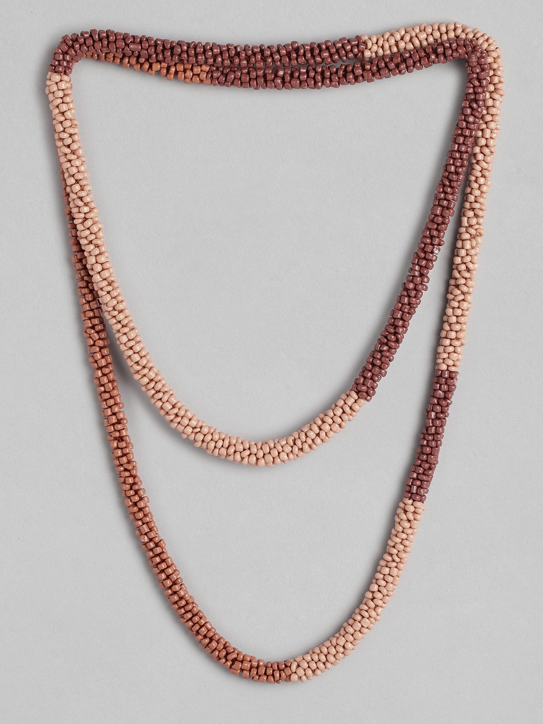 

RICHEERA Layered Artificial Beads Necklace, Brown