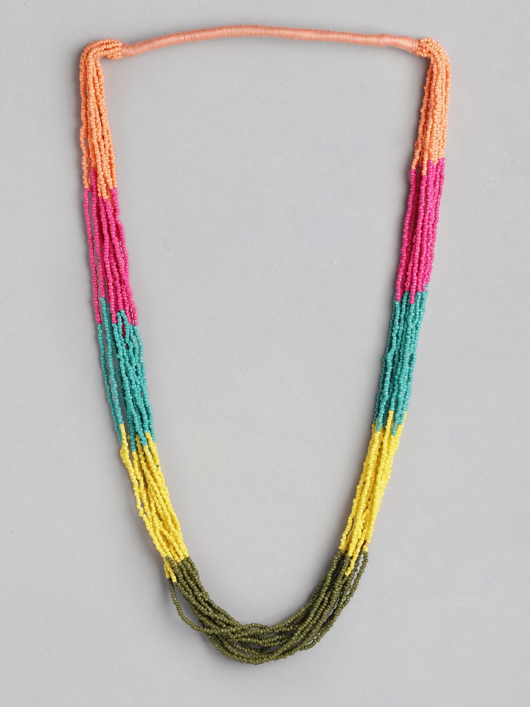 

RICHEERA Artificial Beads Layered Necklace, Green