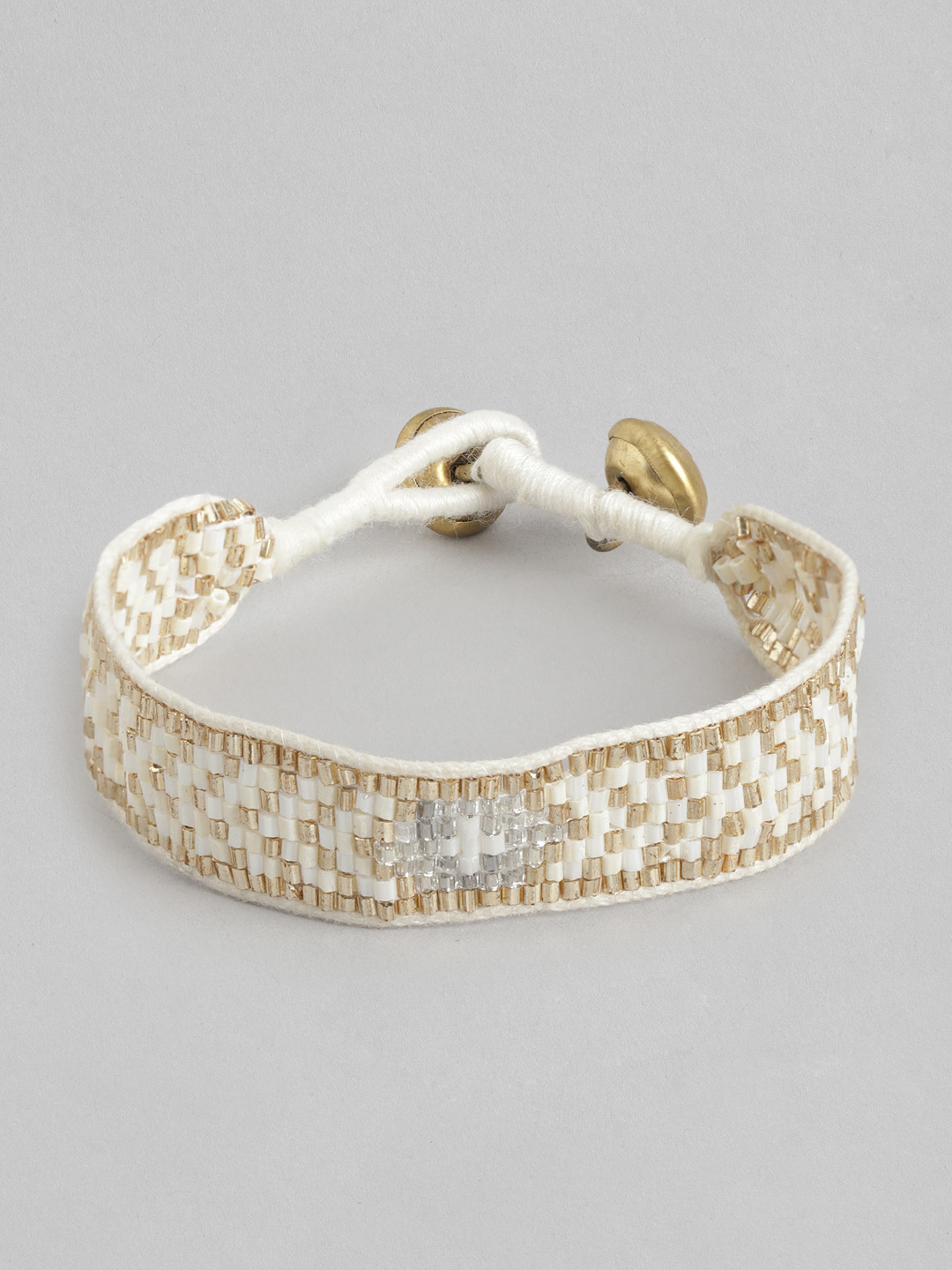 

RICHEERA Women Artificial Beads Wraparound Bracelet, White