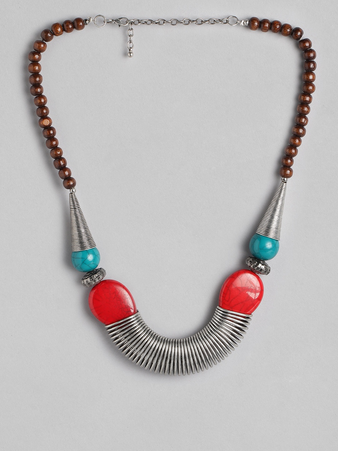 

RICHEERA Silver-Plated Artificial Beads Necklace