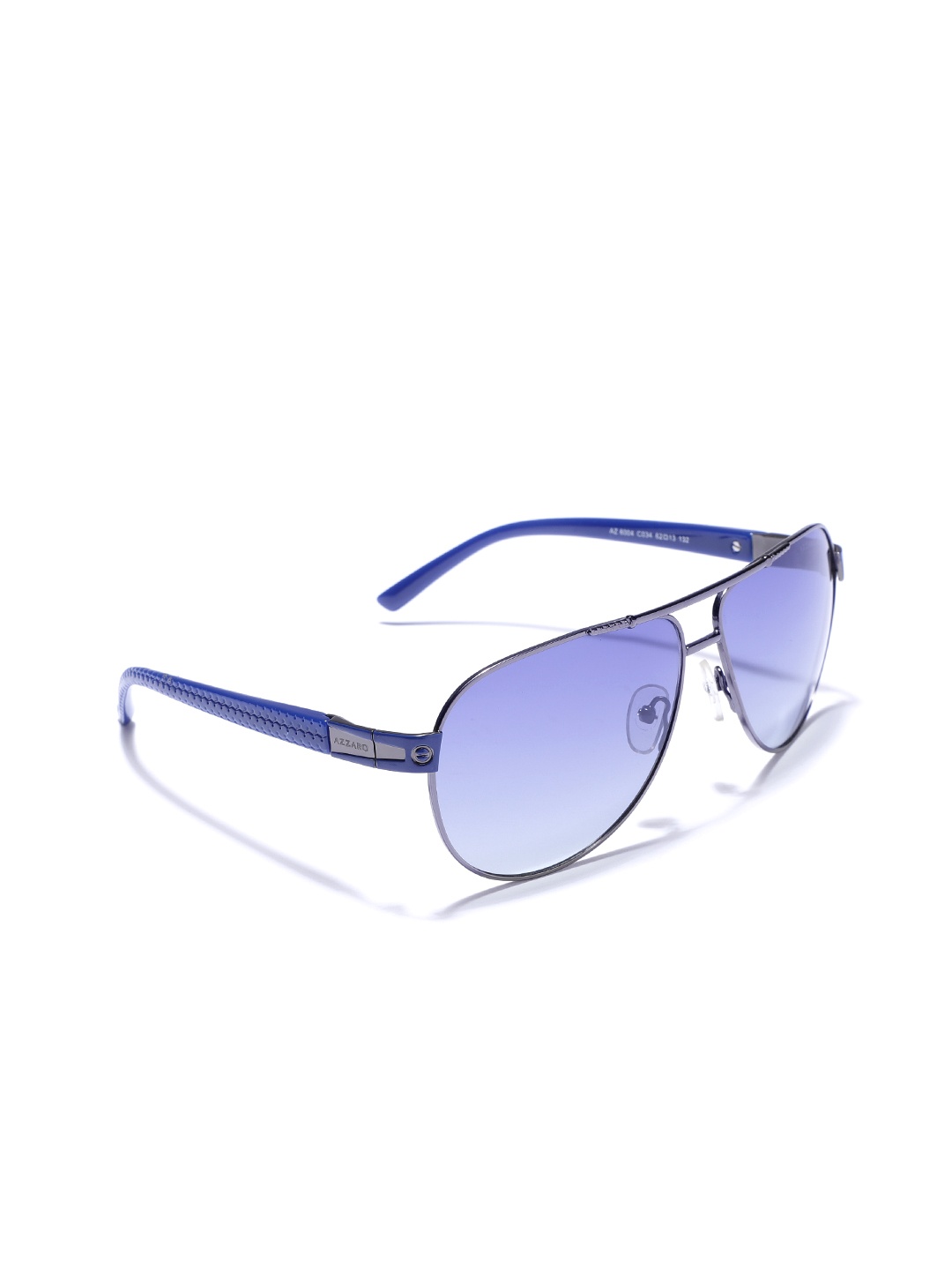 

Azzaro Men Aviator Sunglasses with Polarised Lens AZ6004 C034, Blue