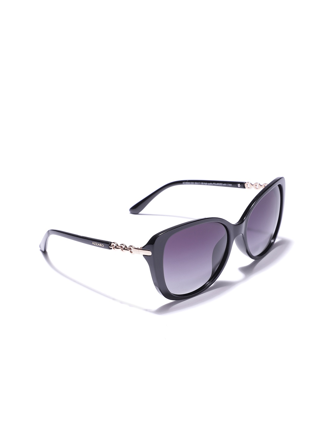 

Azzaro Women Oval Sunglasses AZ60046 C021, Black