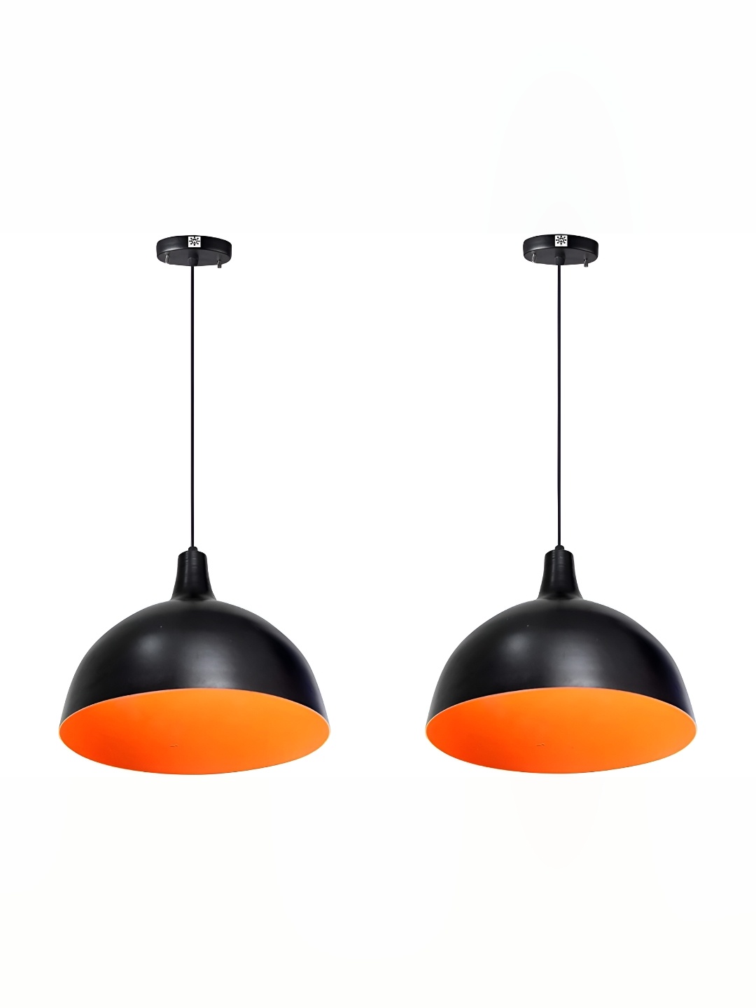 

1ST TIME Black & Orange 2 Pieces Contemporary Spherical Ceiling Lamps