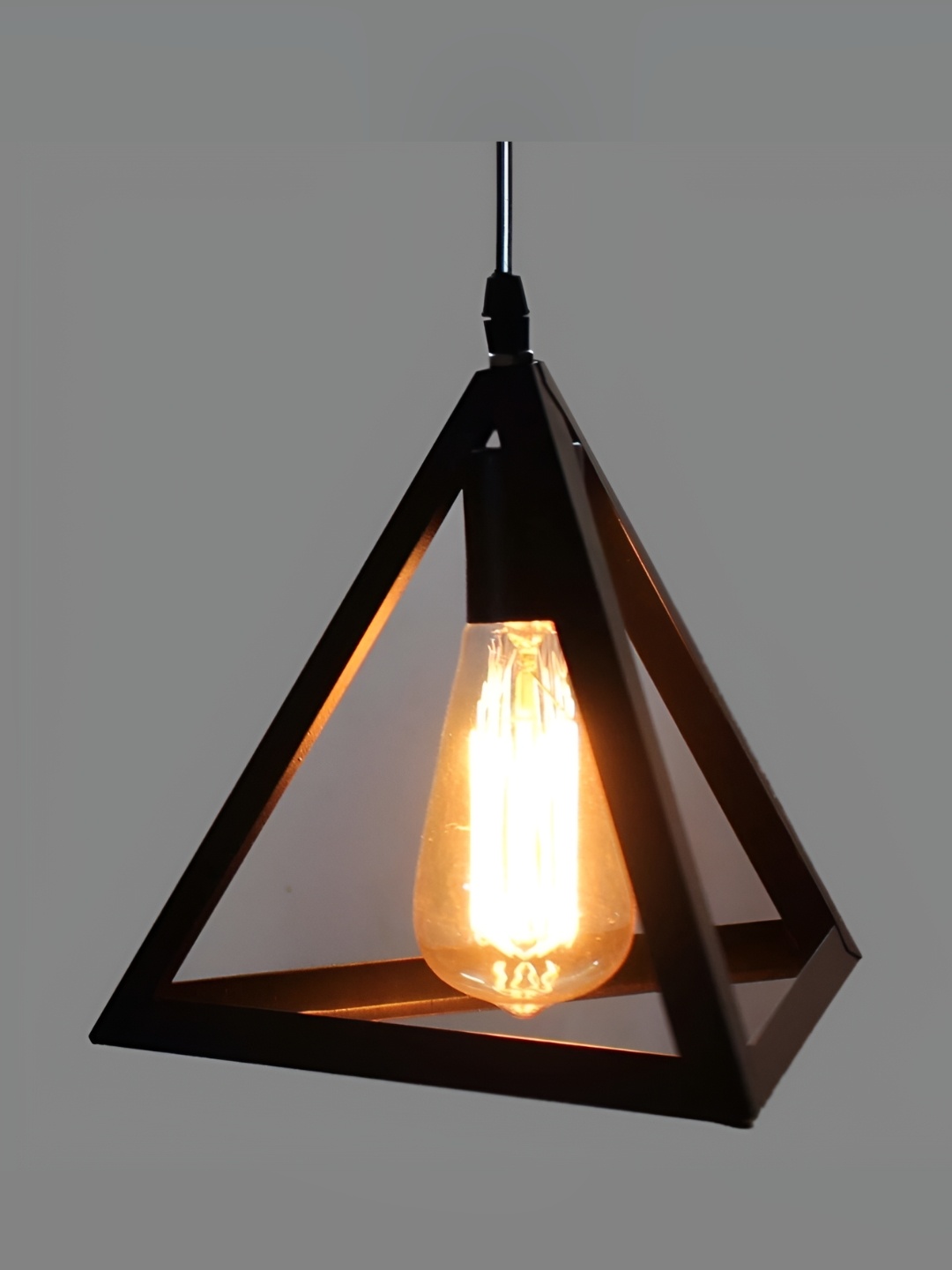 

1ST TIME Black & Transparent Traditional Triangular Ceiling Lamp