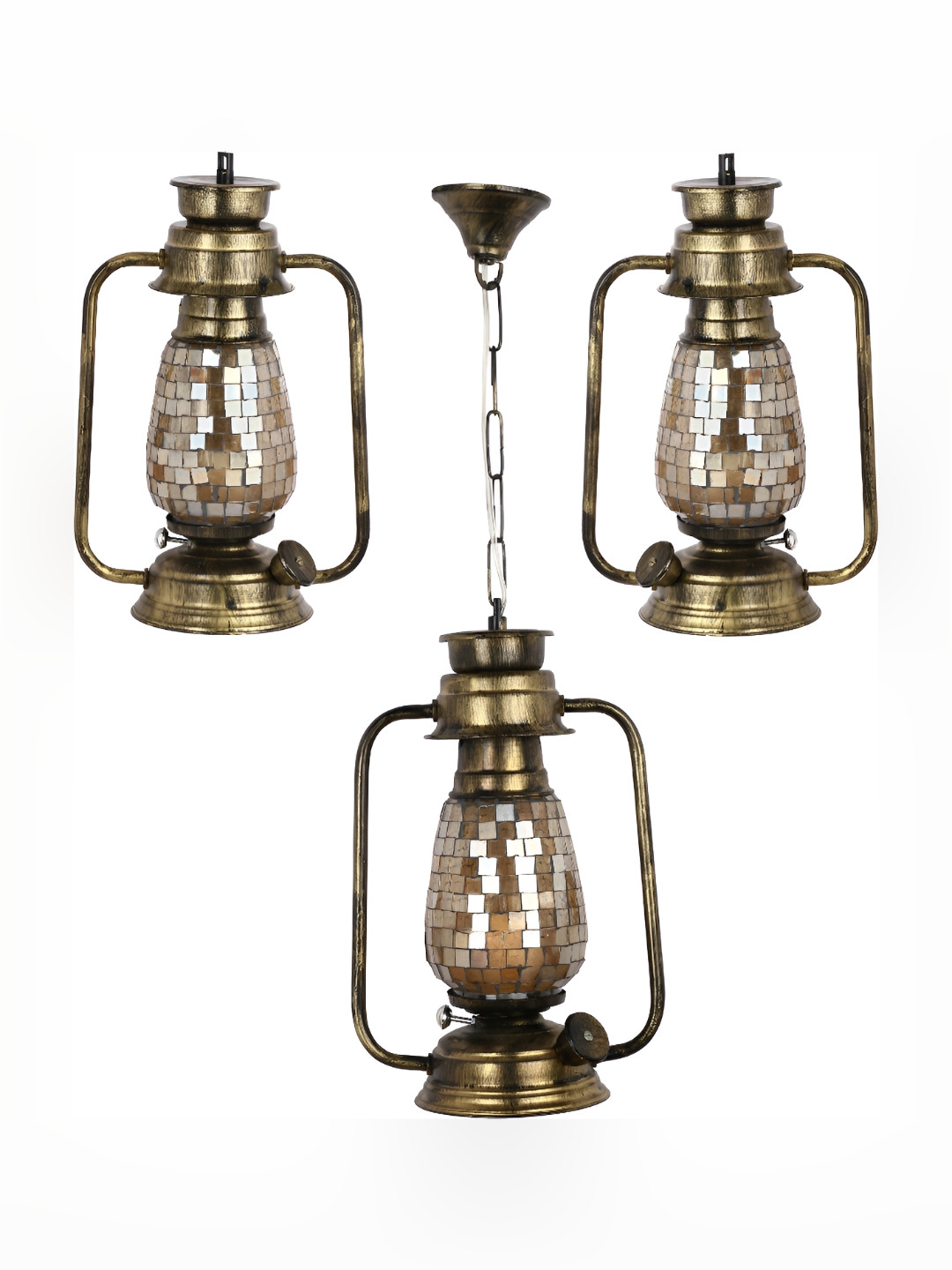 

1ST TIME Gold-Toned Textured Traditional Ceiling Lamp