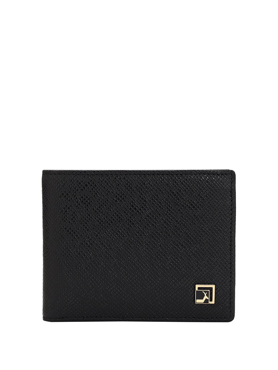 

Da Milano Men Leather Two Fold Wallet, Black