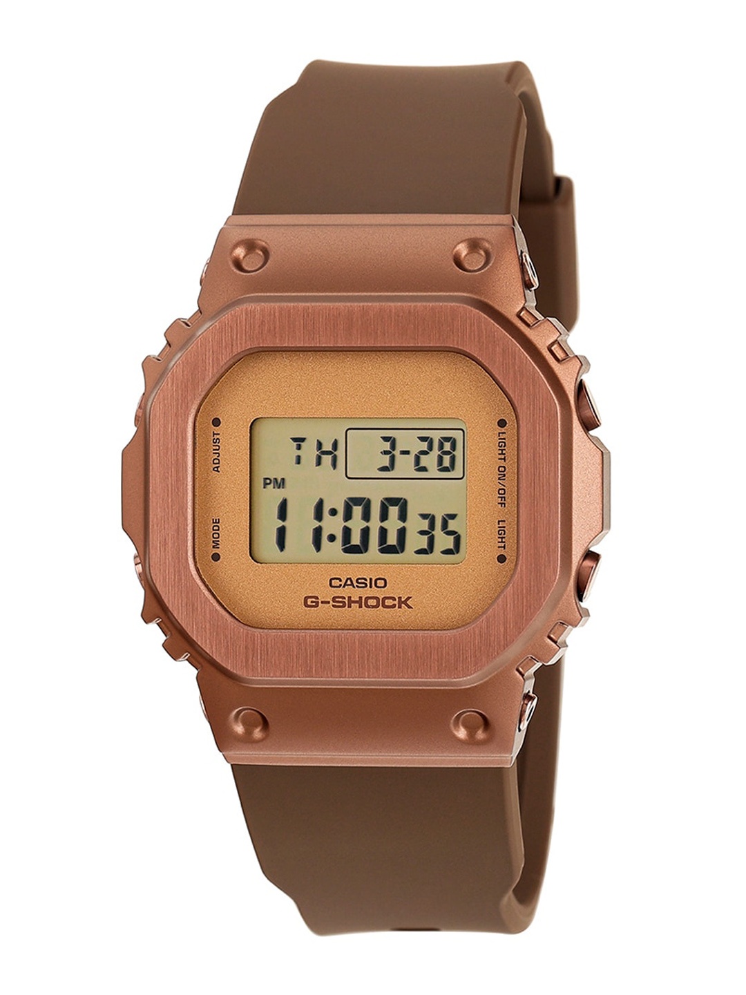 

CASIO Women G-Shock G-Steel GM-S5600UBR-5DR Brown Digital Dial Brown Resin Band G1534, Rose gold