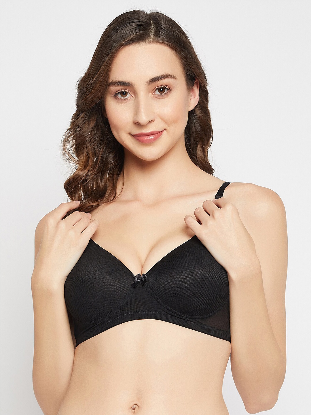 

Clovia Bra Full Coverage Lightly Padded, Black