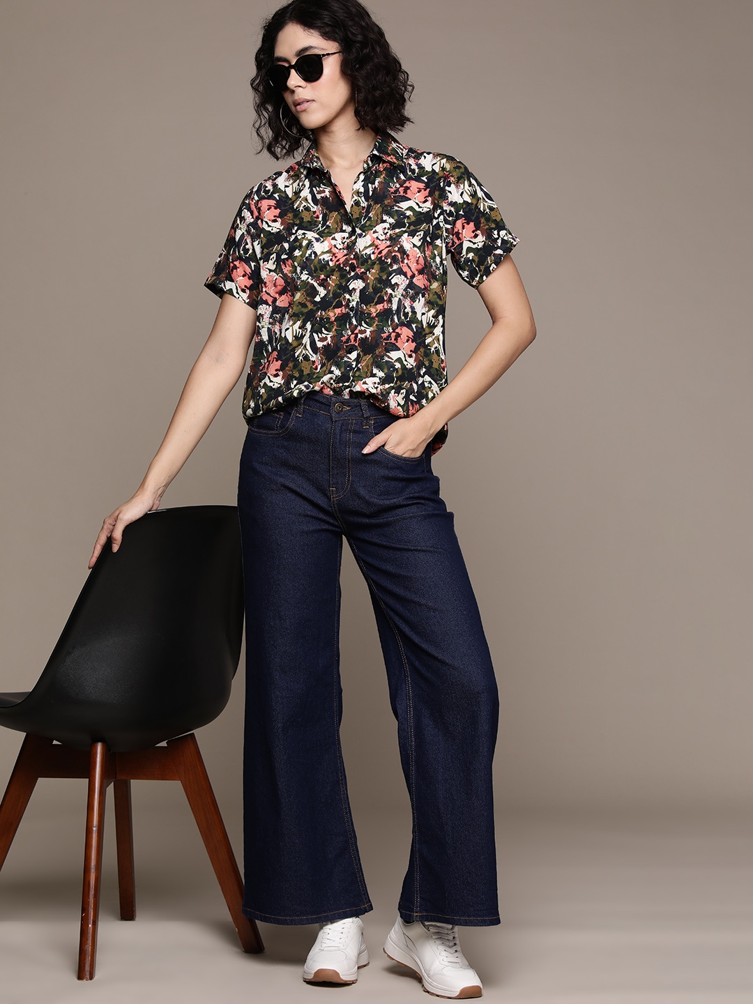 

Roadster Women Abstract Printed Casual Shirt, Multi
