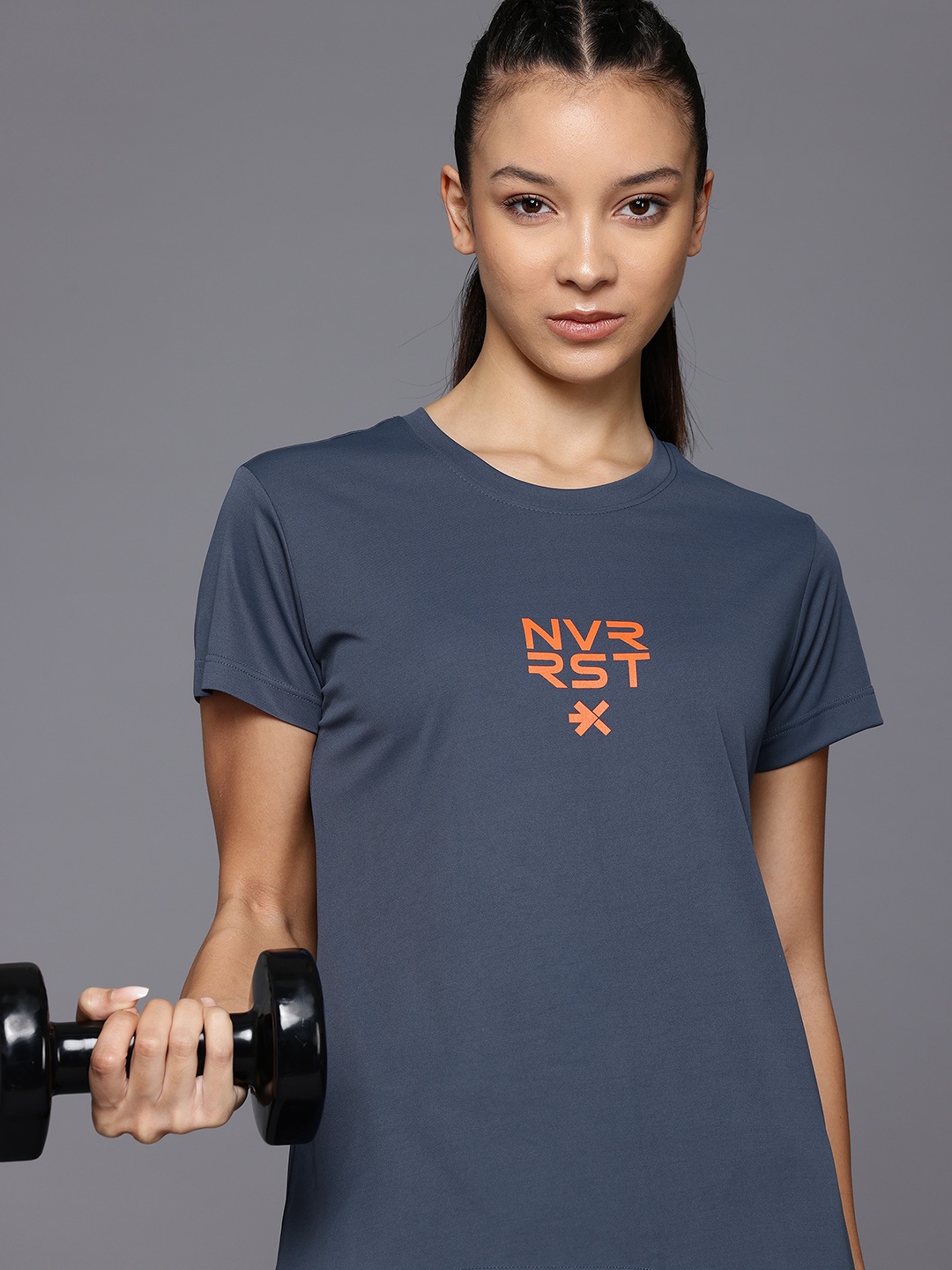 

HRX by Hrithik Roshan Rapid-Dry Training T-shirt, Charcoal