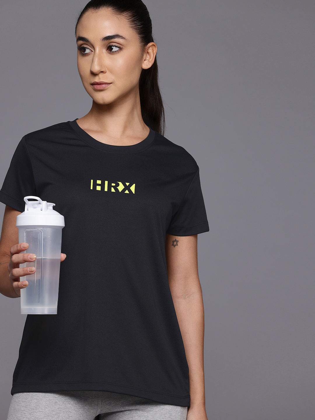 

HRX by Hrithik Roshan Rapid-Dry Training T-shirt, Black
