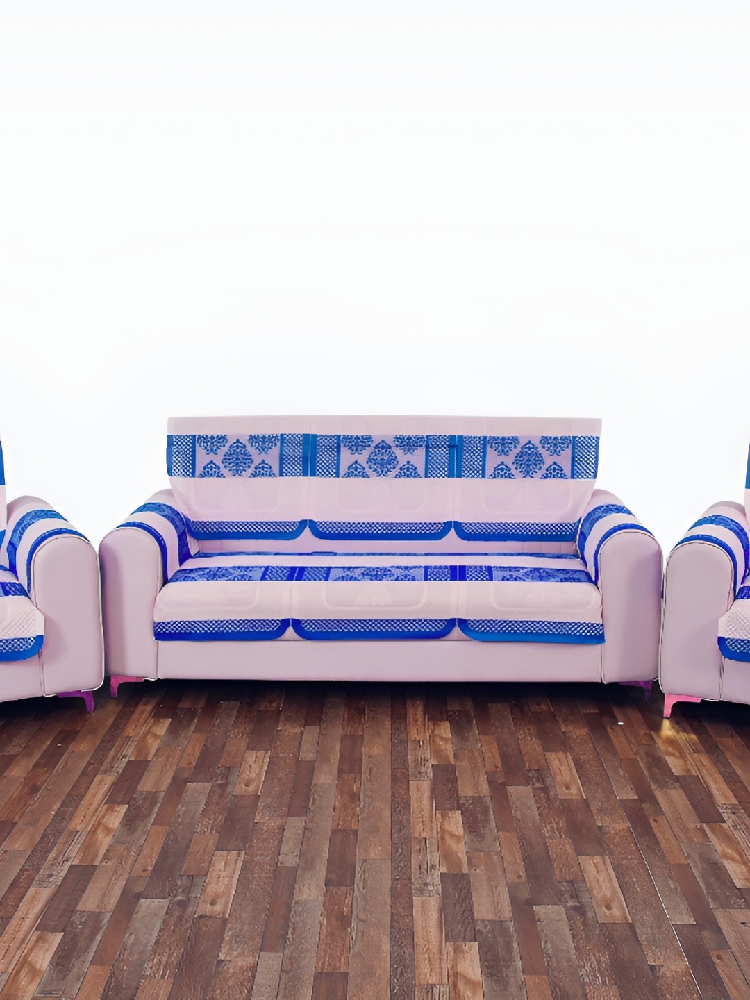 

BIGGER FISH Blue 16 Pieces 5 Seater Sofa Covers