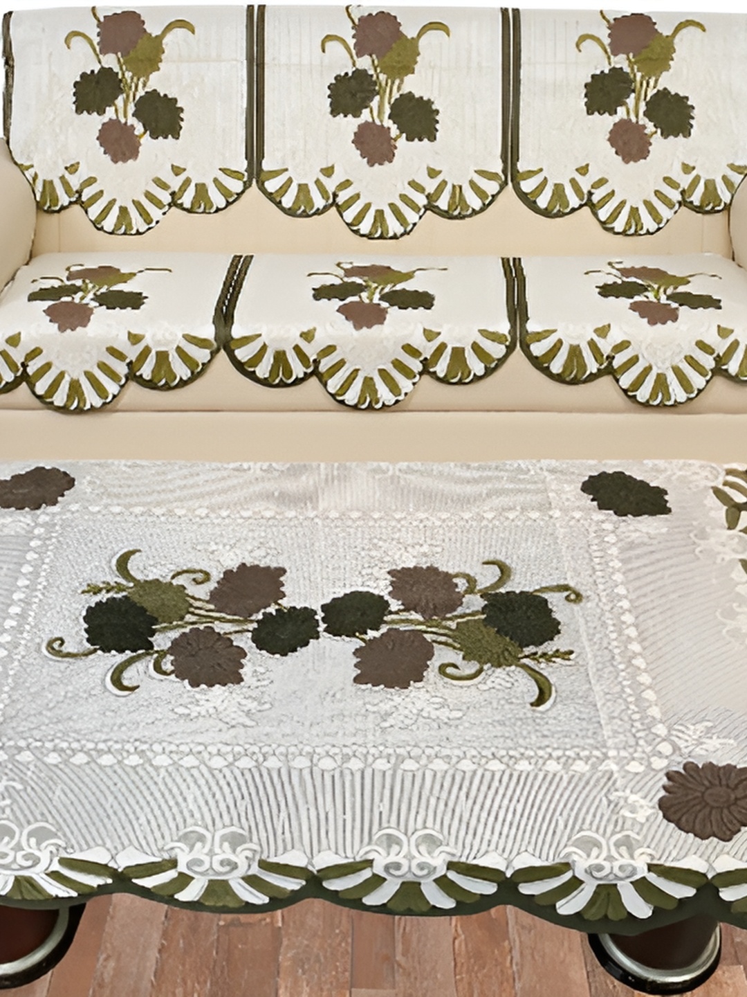 

BIGGER FISH Green 10 Pieces 5 Seater Sofa Covers