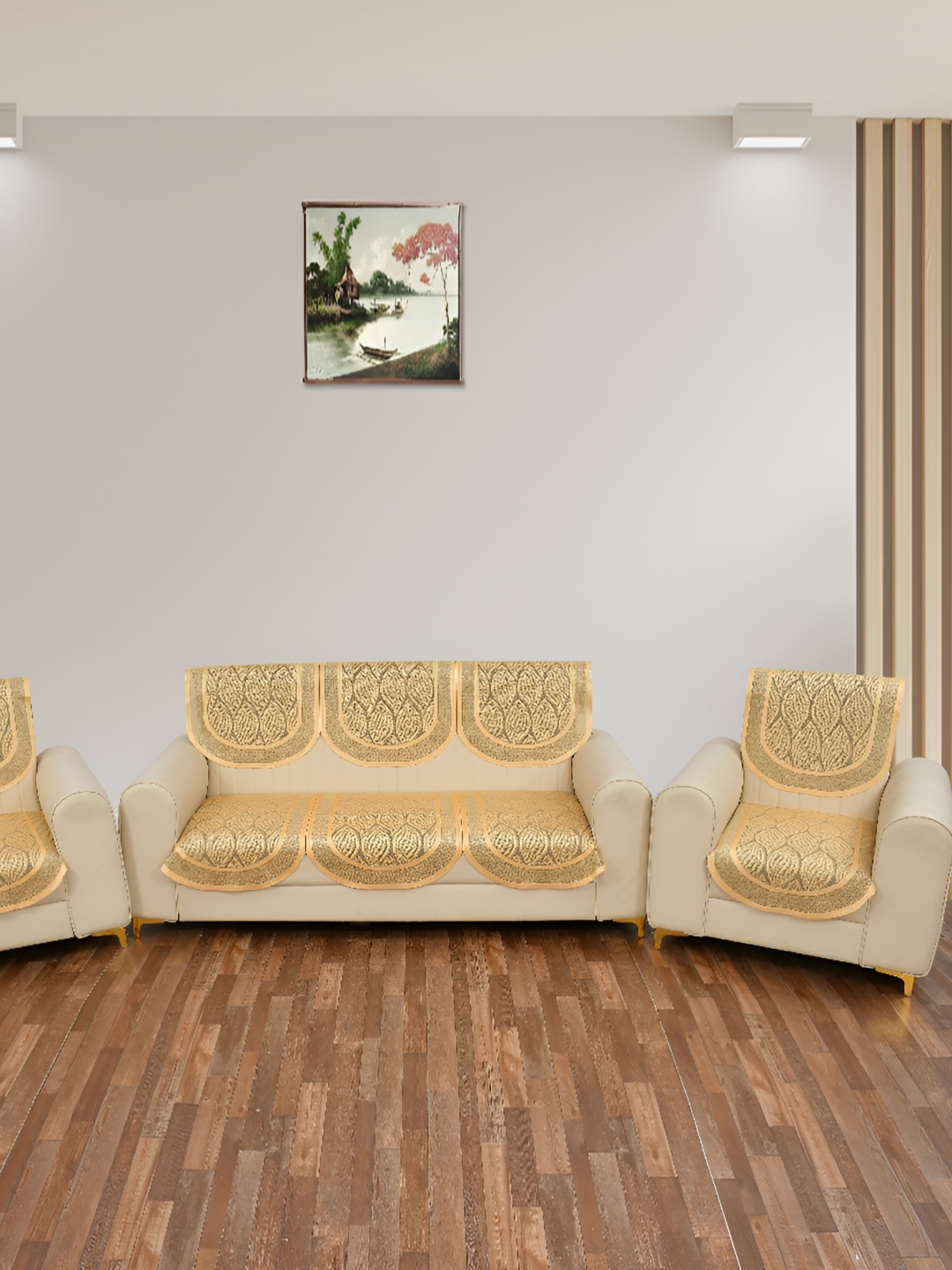 

BIGGER FISH Gold-Toned 10 Pieces 5 Seater Sofa Covers