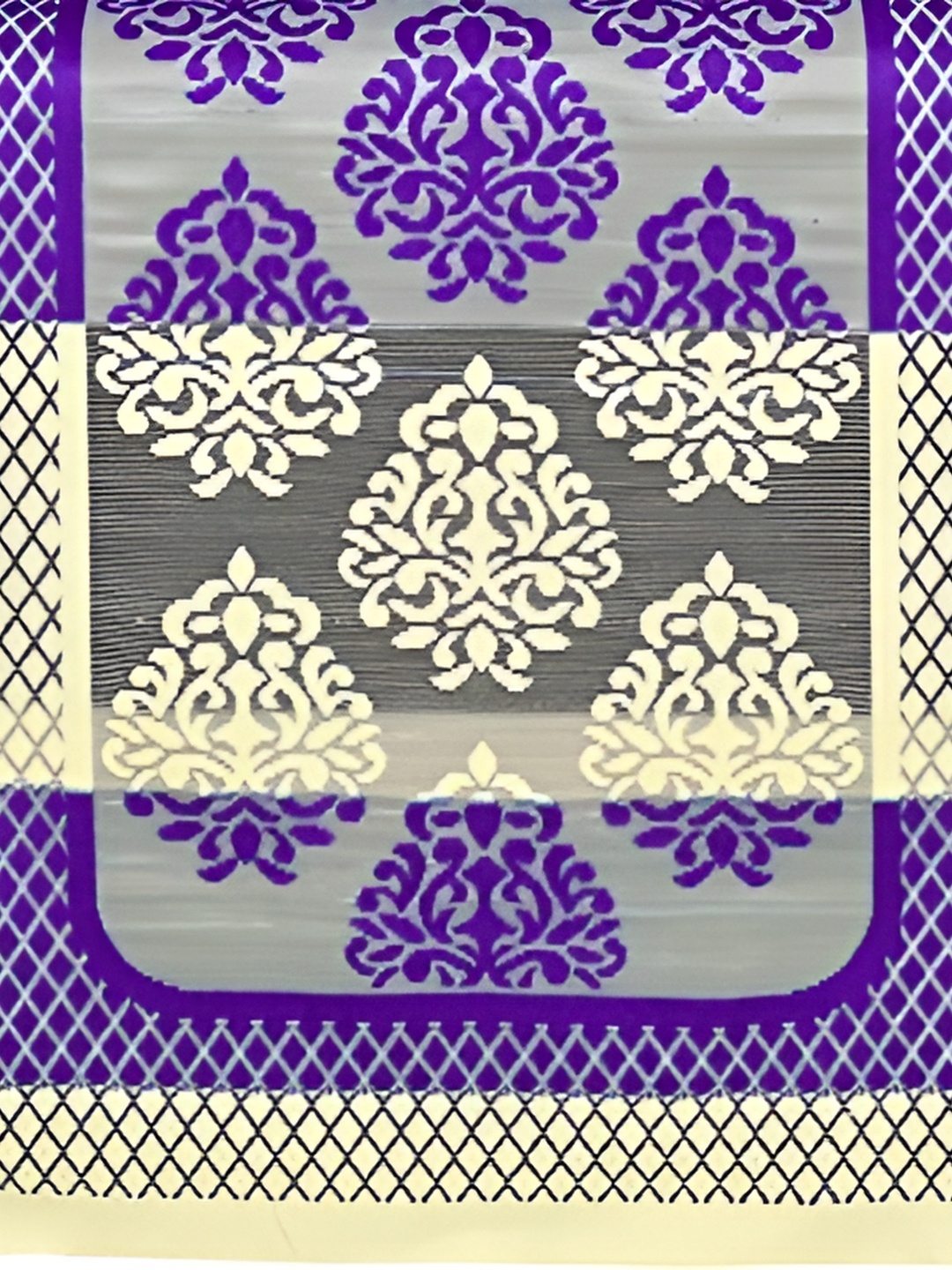 

BIGGER FISH Purple Floral 10 Pieces 5 Seater Sofa Cover