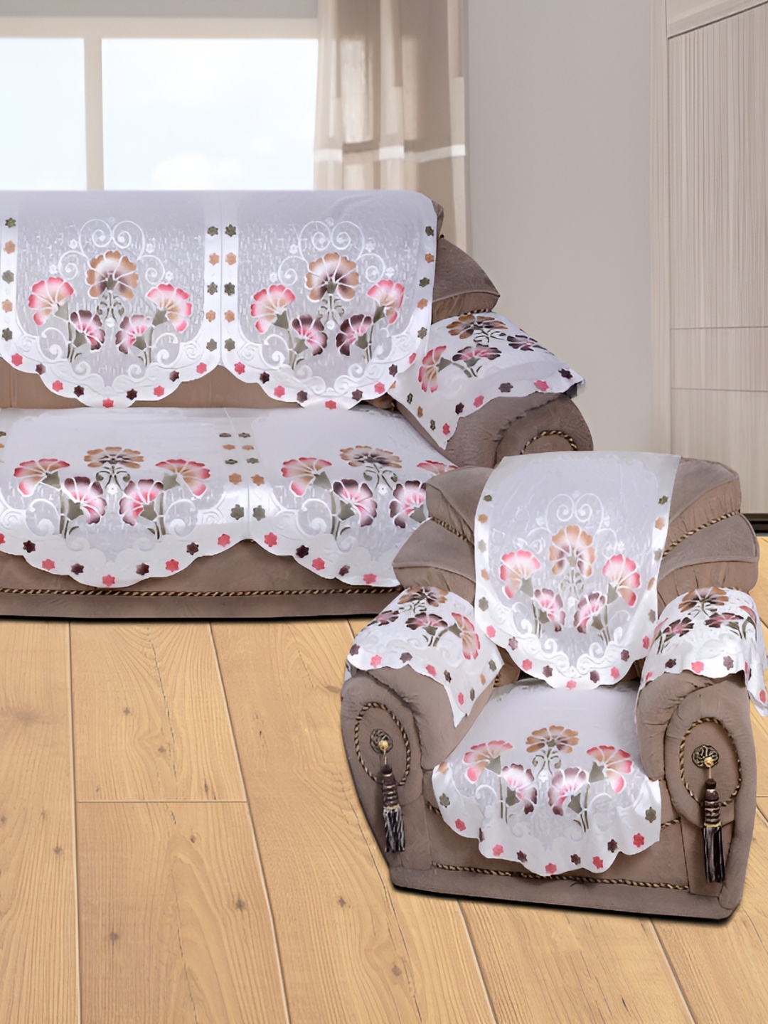 

BIGGER FISH White 16 Pieces 5 Seater Sofa Cover