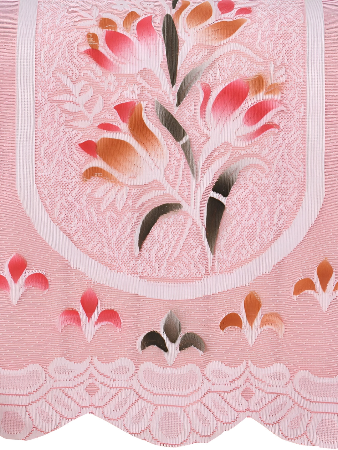 

BIGGER FISH Pink and White 6 Pieces Self Design Sofa Covers