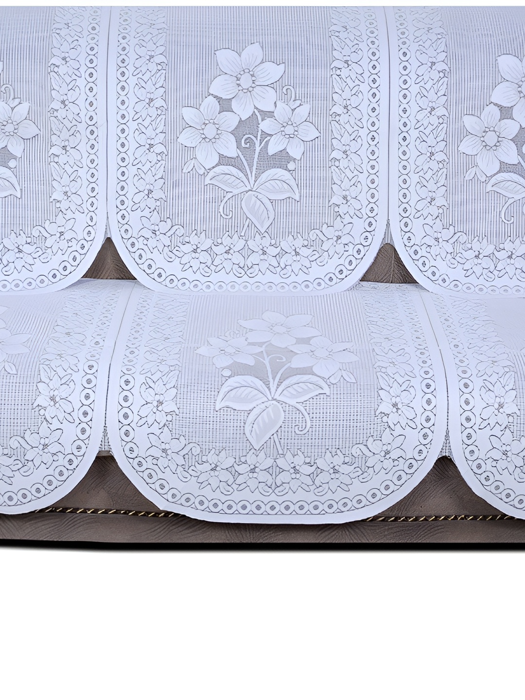 

BIGGER FISH White Embroidered 5 Seater Sofa Cover