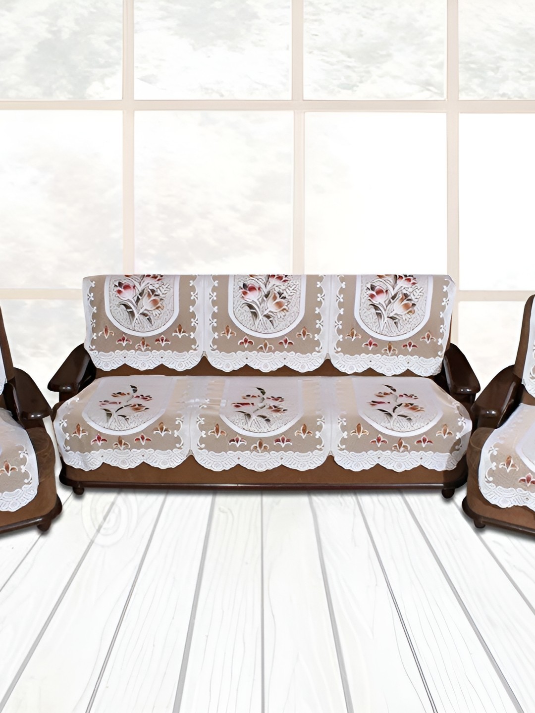 

BIGGER FISH Brown 10 Pcs 5 Seater Sofa Cover