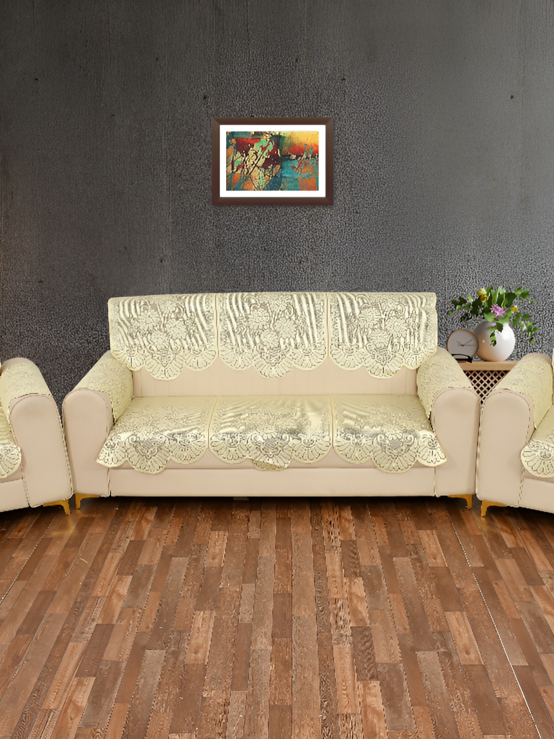 

BIGGER FISH Brown 16 Pieces 5 Seater Sofa Covers