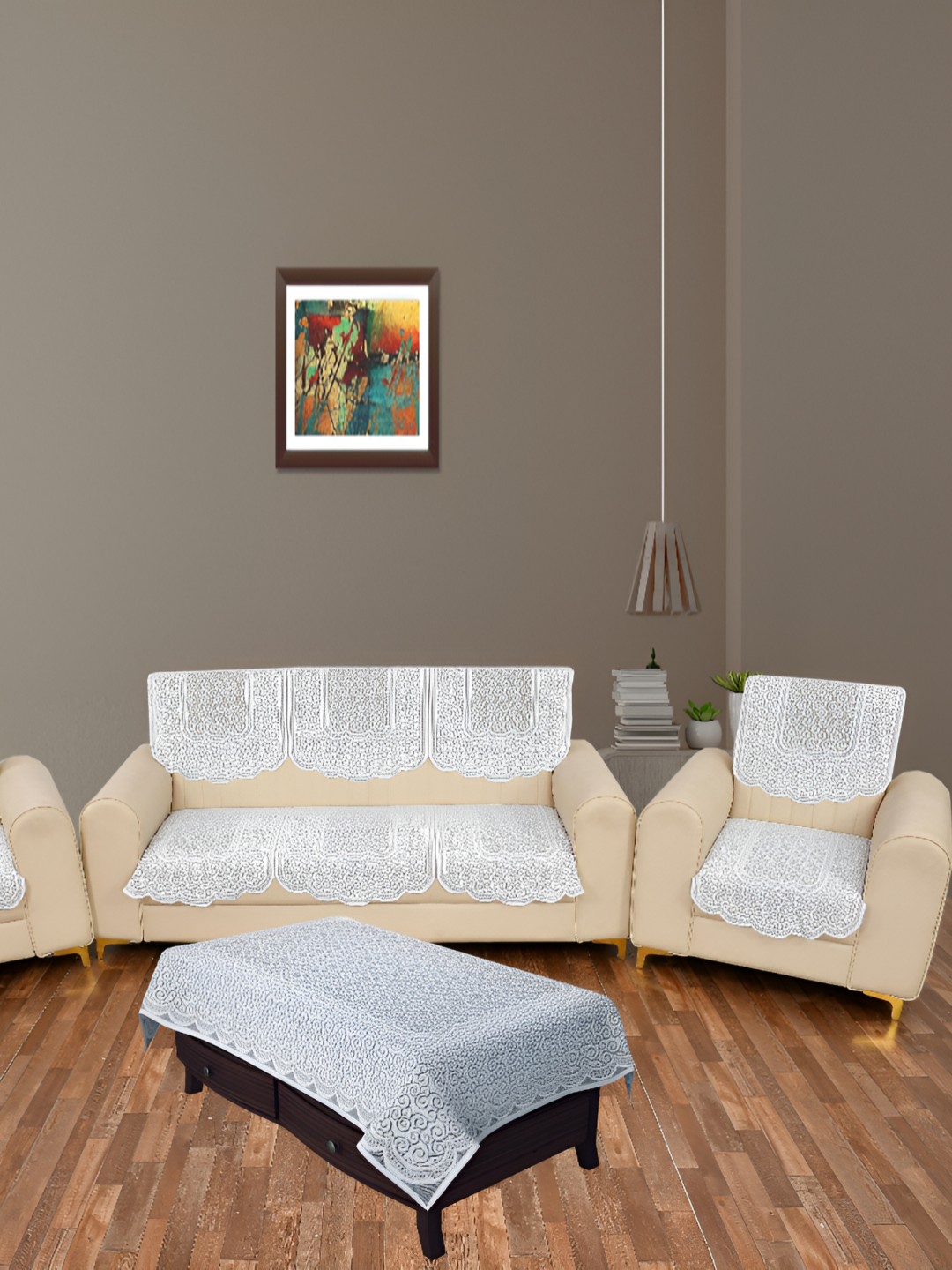 

BIGGER FISH Grey 10 Pieces 5 Seater Sofa Covers