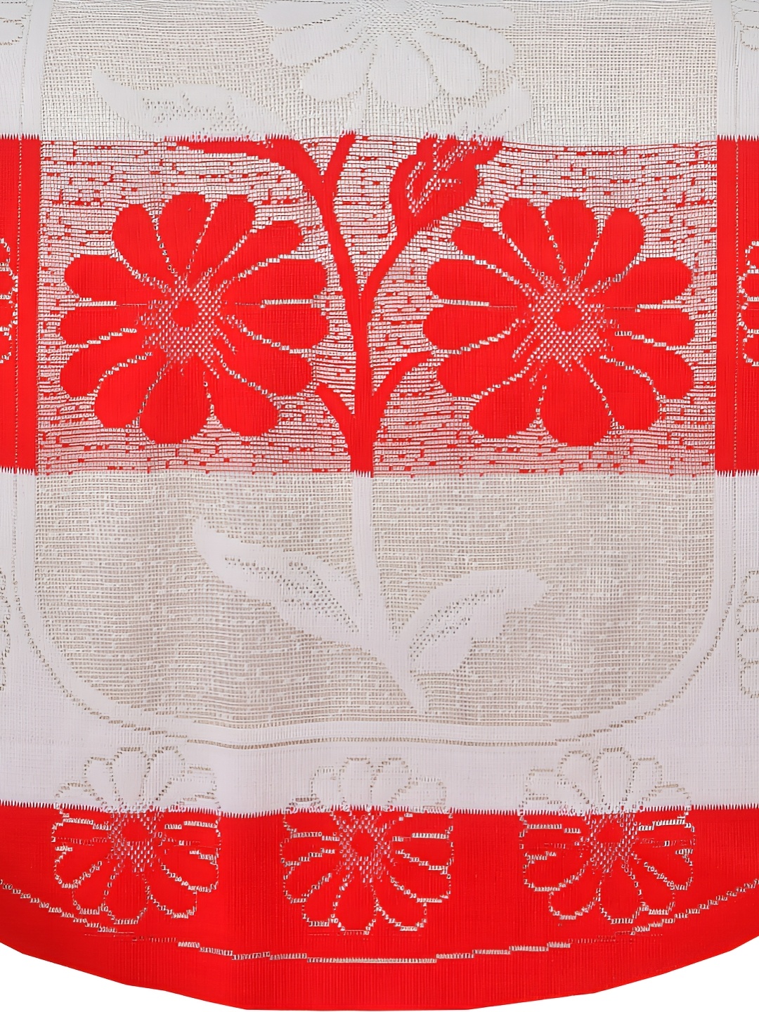 

BIGGER FISH Red Floral 10 Pieces 5 Seater Sofa Cover