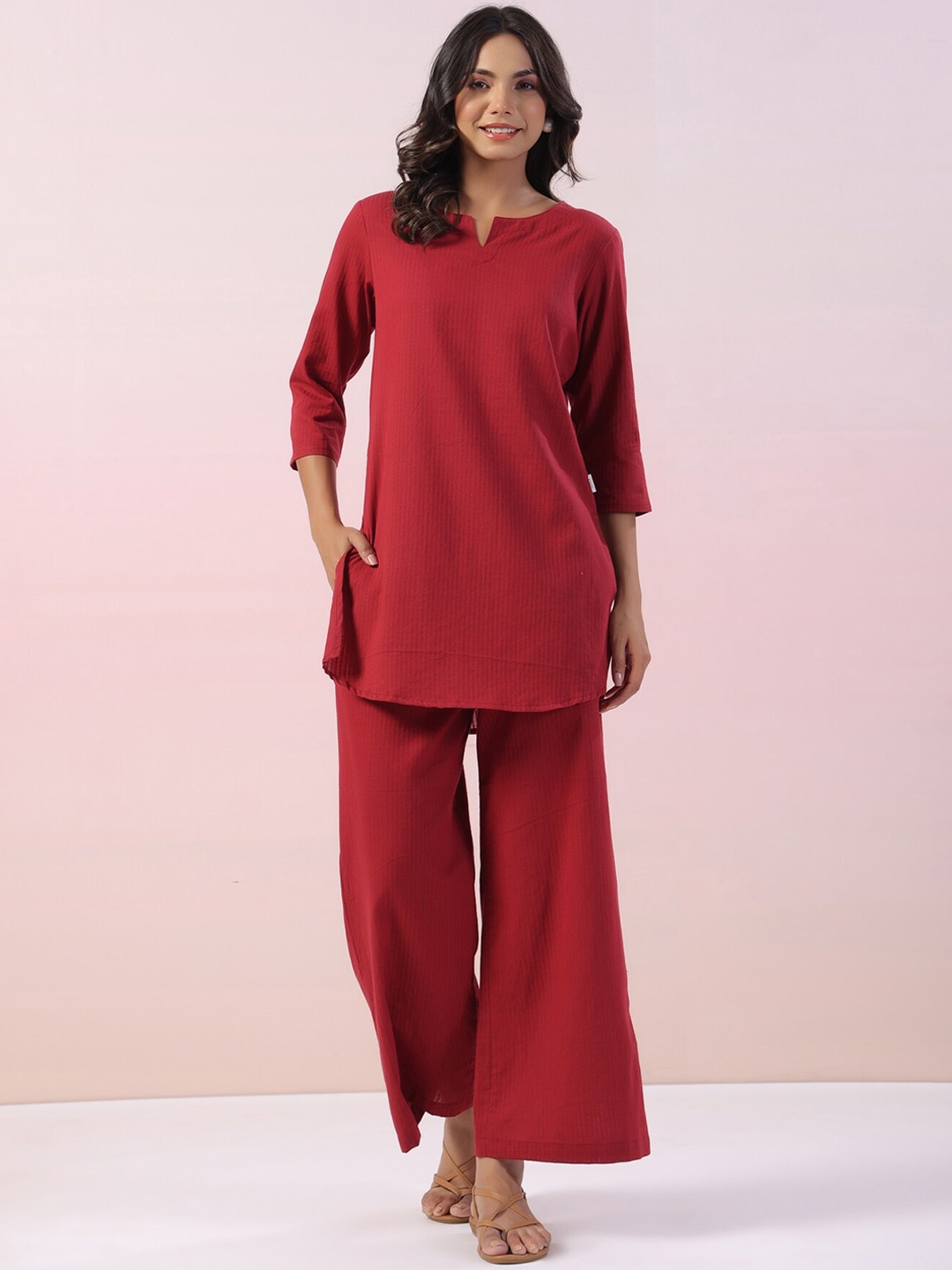 

JISORA Women Night suit, Maroon