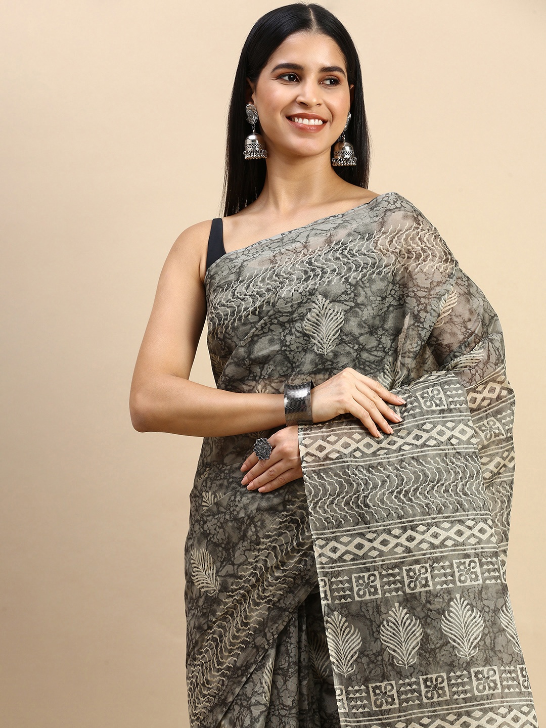 

SHANVIKA Pure Cotton Saree, Grey
