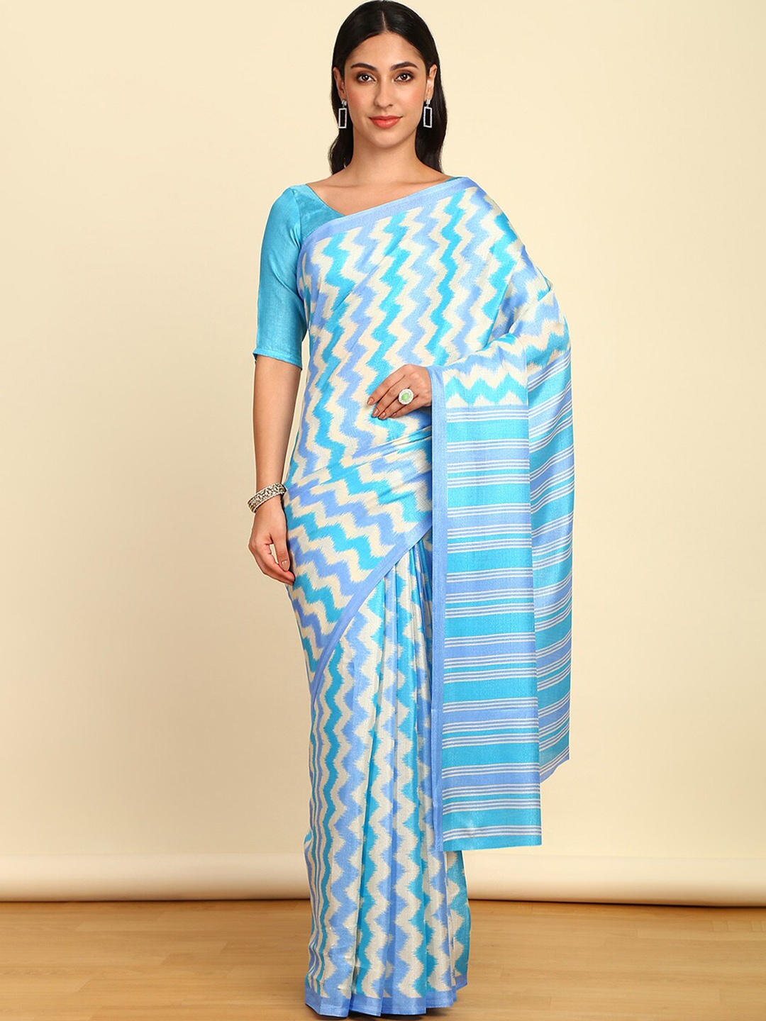

Soch Geometric Printed Saree, Blue