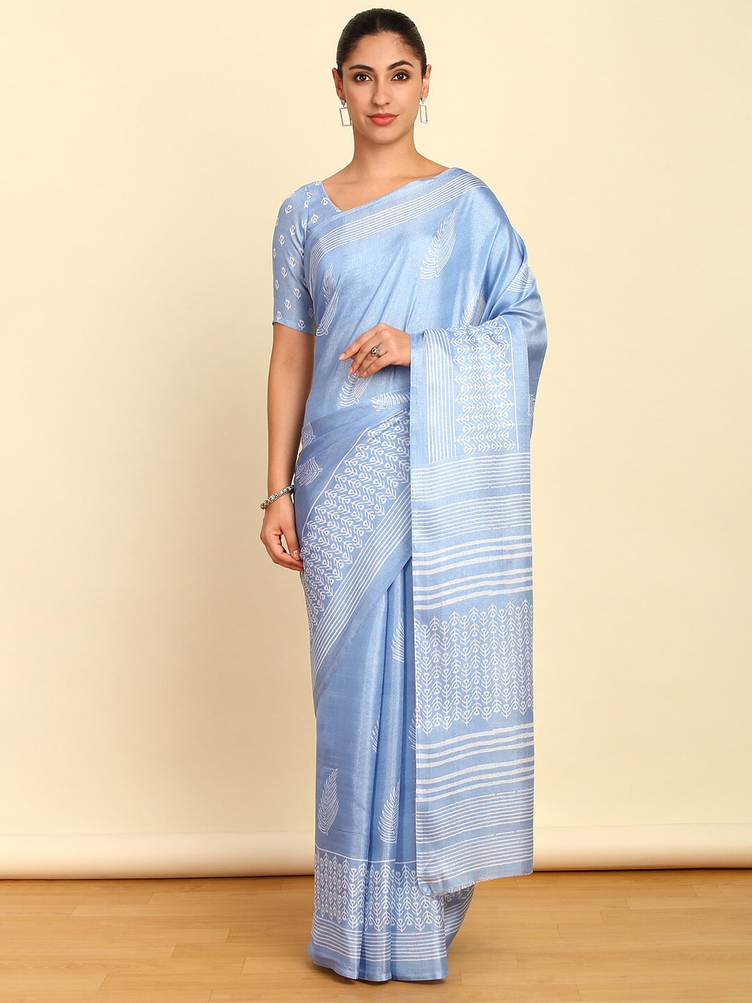 

Soch Floral Printed Saree, Blue