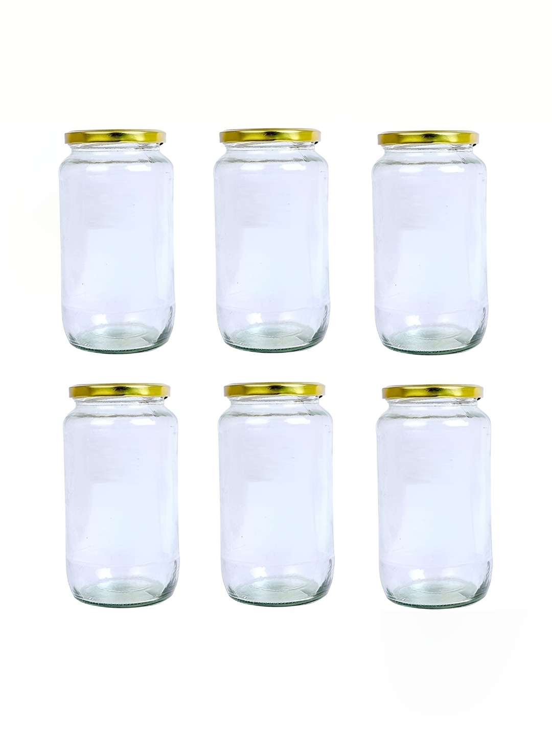 

1ST TIME Transparent 6 Pcs Glass Containers 1 L Each