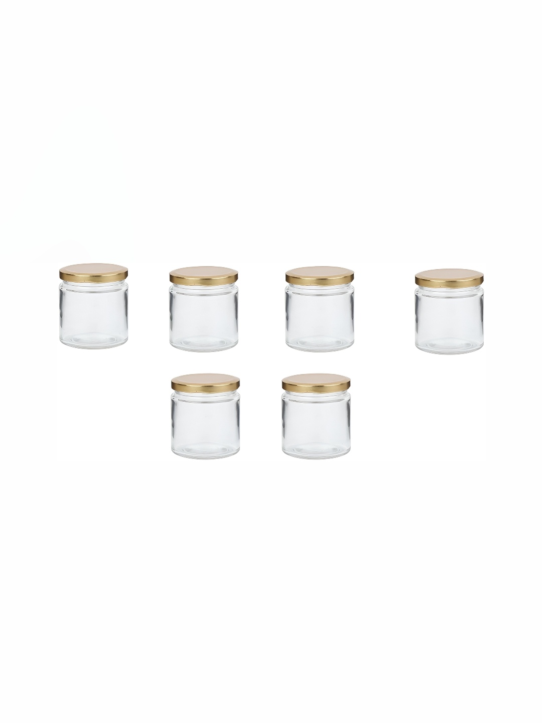 

1ST TIME 6 Pcs Transparent Glass Containers 100 ml Each