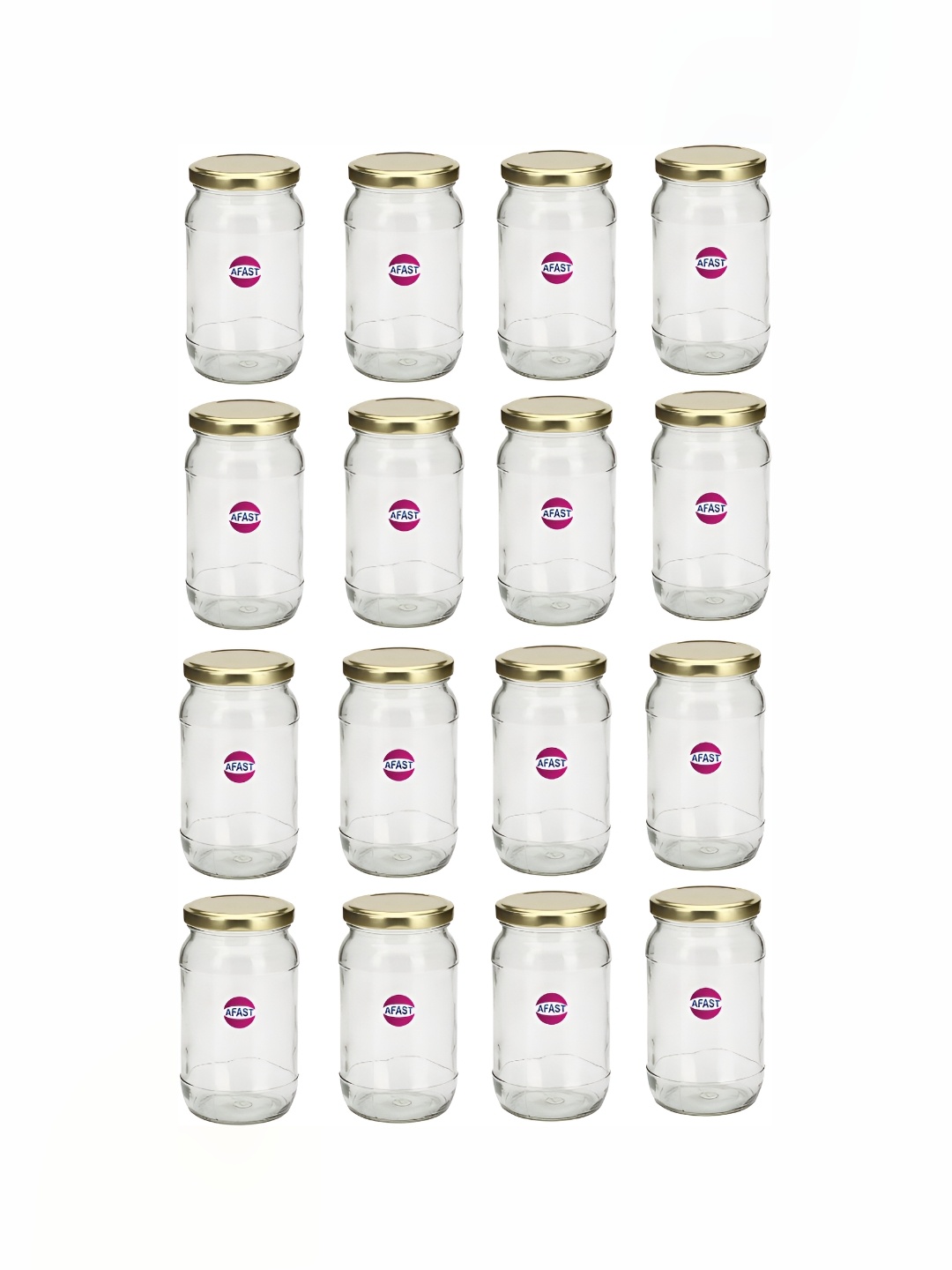 

1ST TIME Transparent 16 Pieces Glass Glass Containers 500 ml