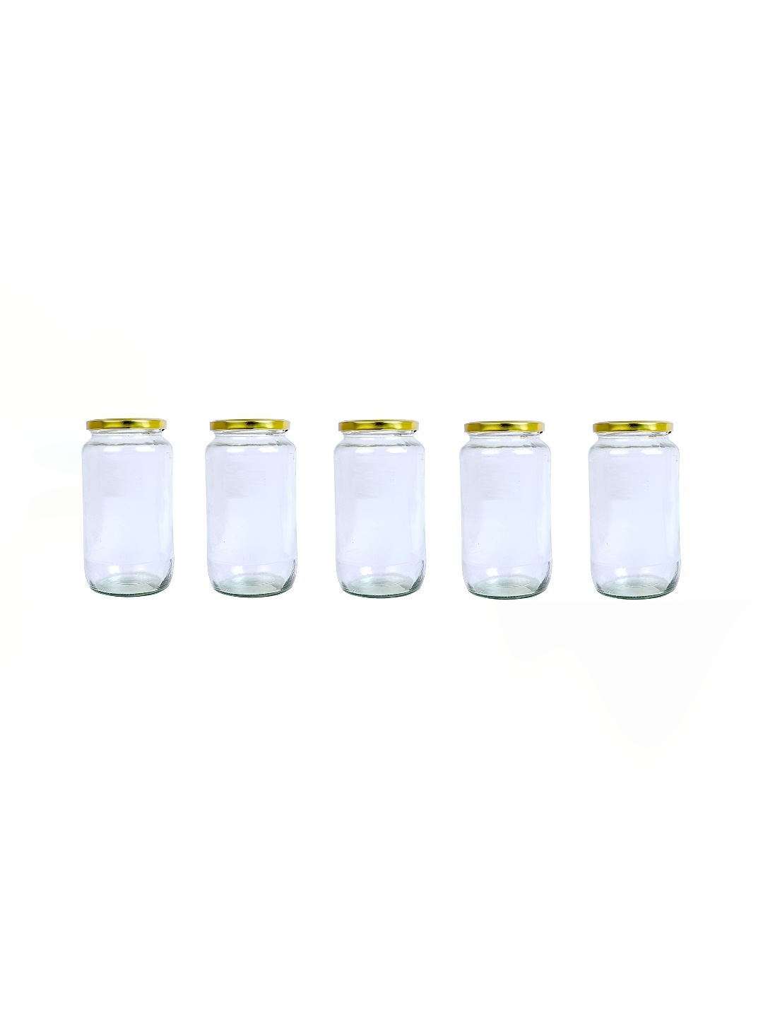 

1ST TIME Transparent & Brown 5-Pcs Glass Jar Containers