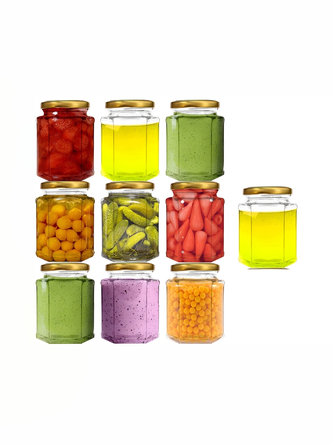 

1ST TIME Transparent 10 Pcs Glass Container with Lid