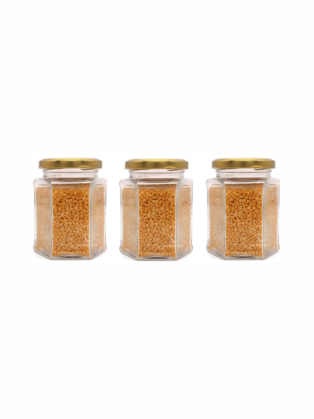 

1ST TIME Transparent & Yellow 3 Pieces Glass Dishwasher Safe Containers 200ml Each