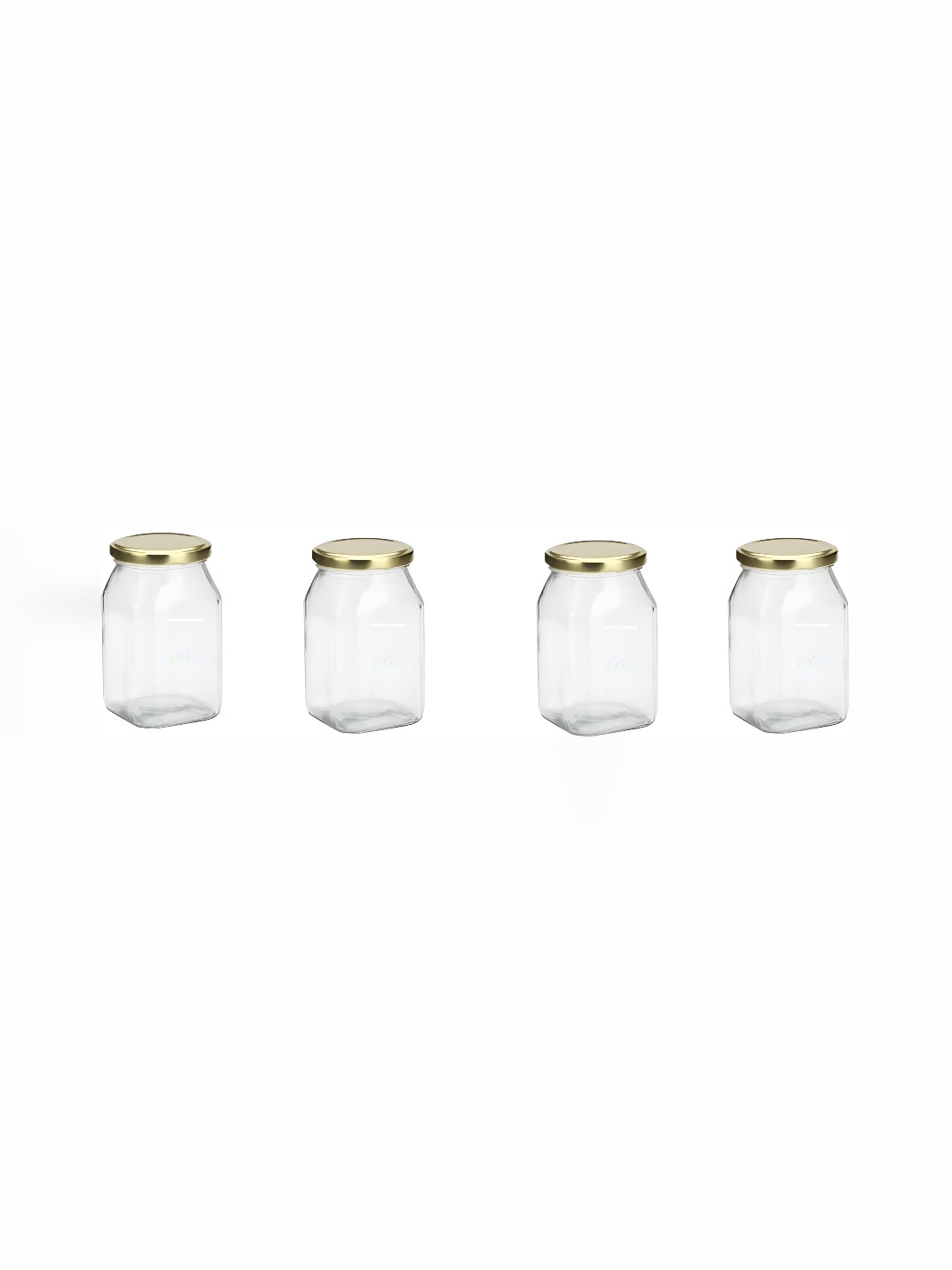 

1ST TIME Transparent & Yellow 4 Pieces Containers 400ml