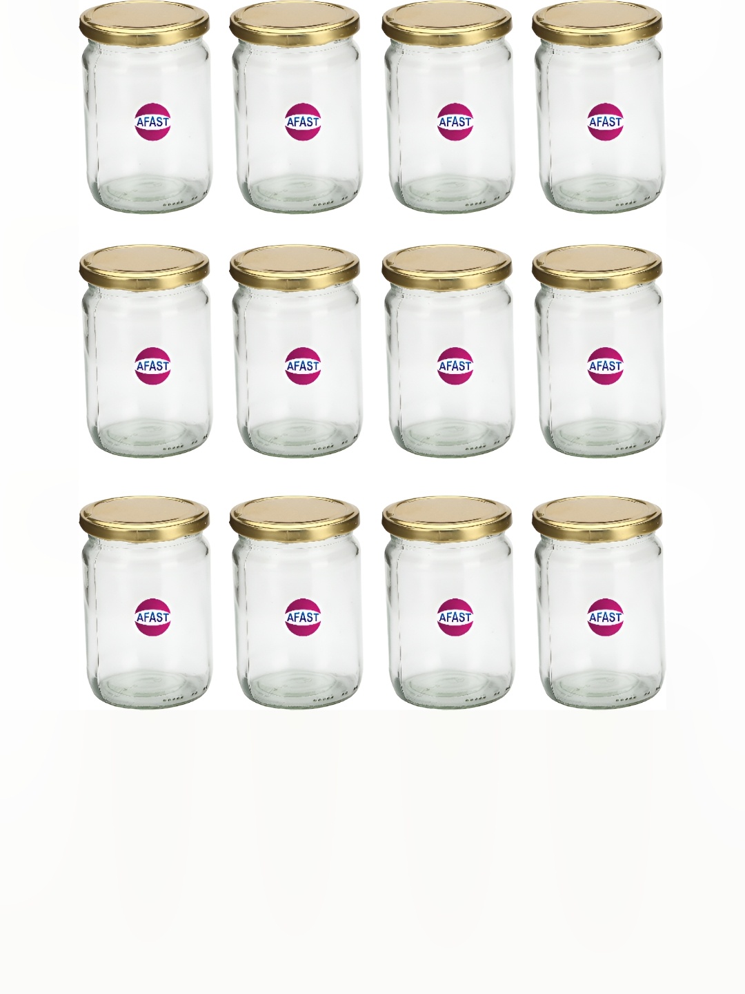 

1ST TIME Transparent 12 Pieces Glass Containers 500 ml