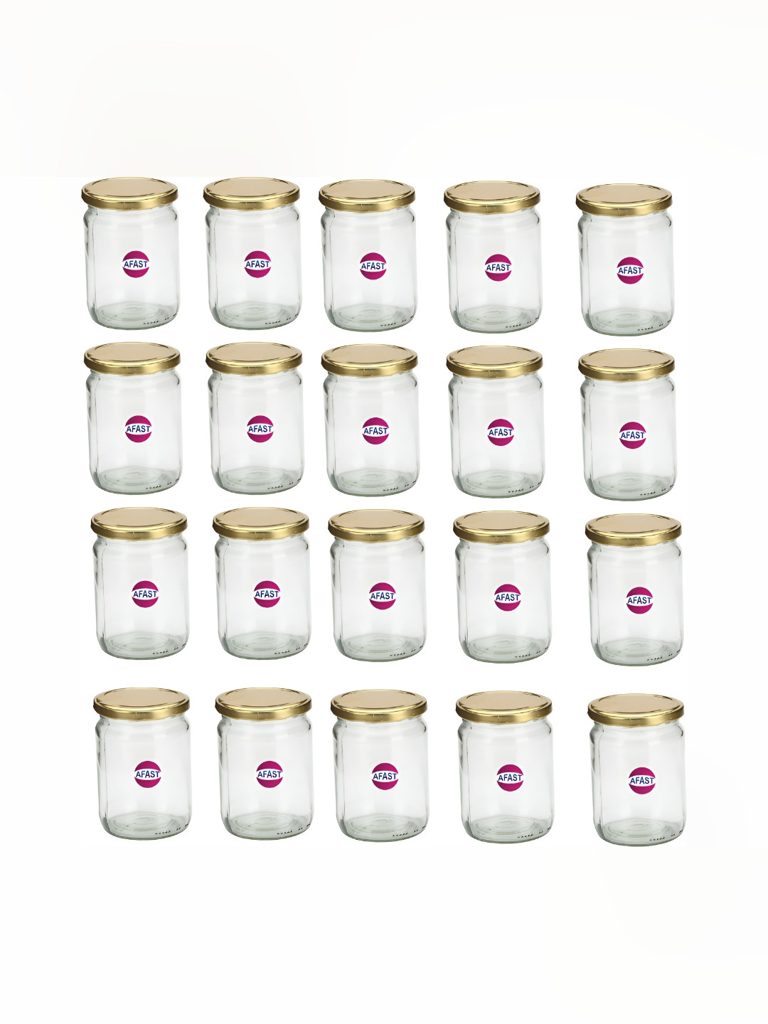 

1ST TIME Transparent 12 Pcs Glass Containers 500 Ml Each
