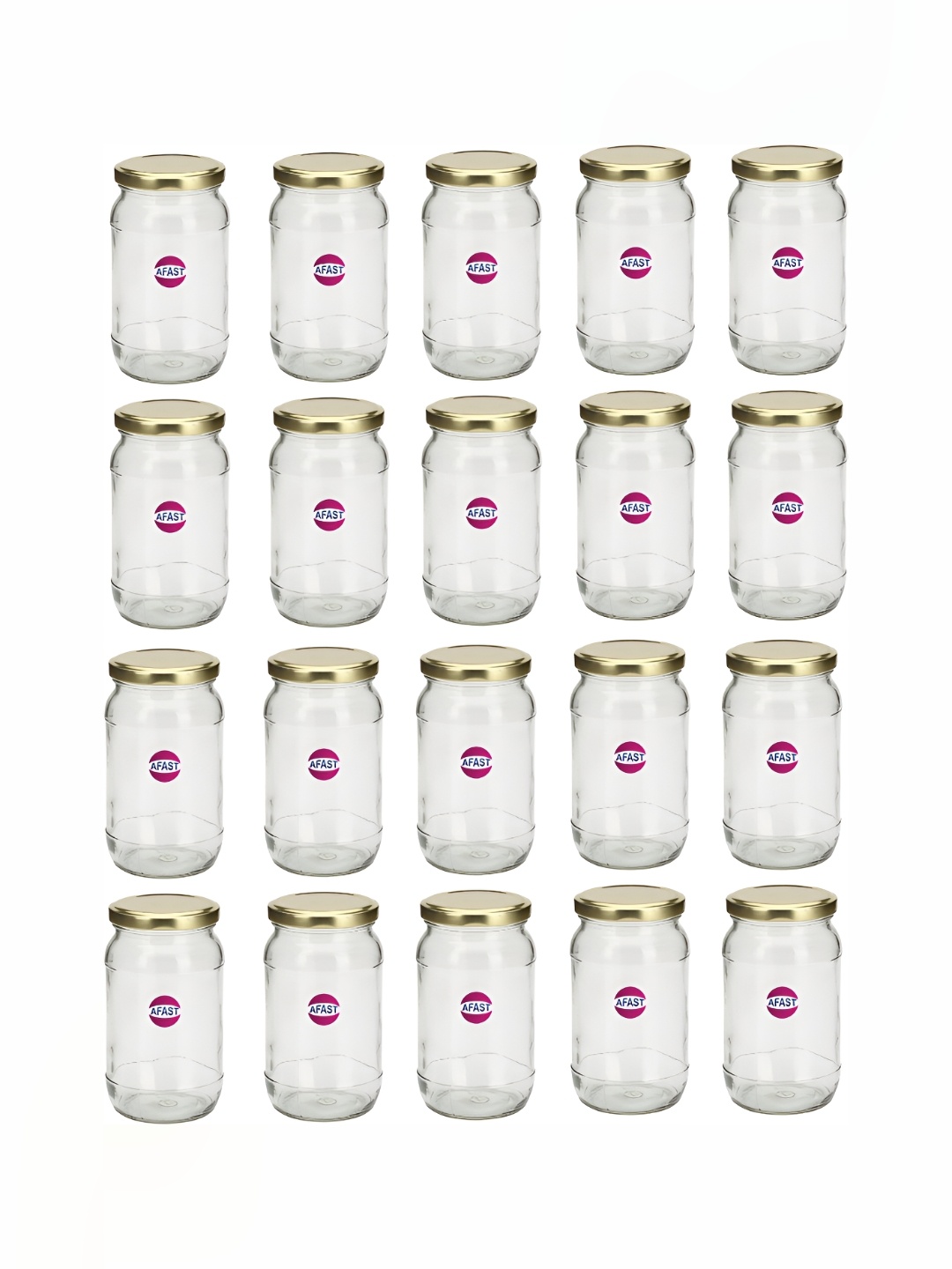 

1ST TIME Transparent 20 Pieces Glass Containers 400 ml Each