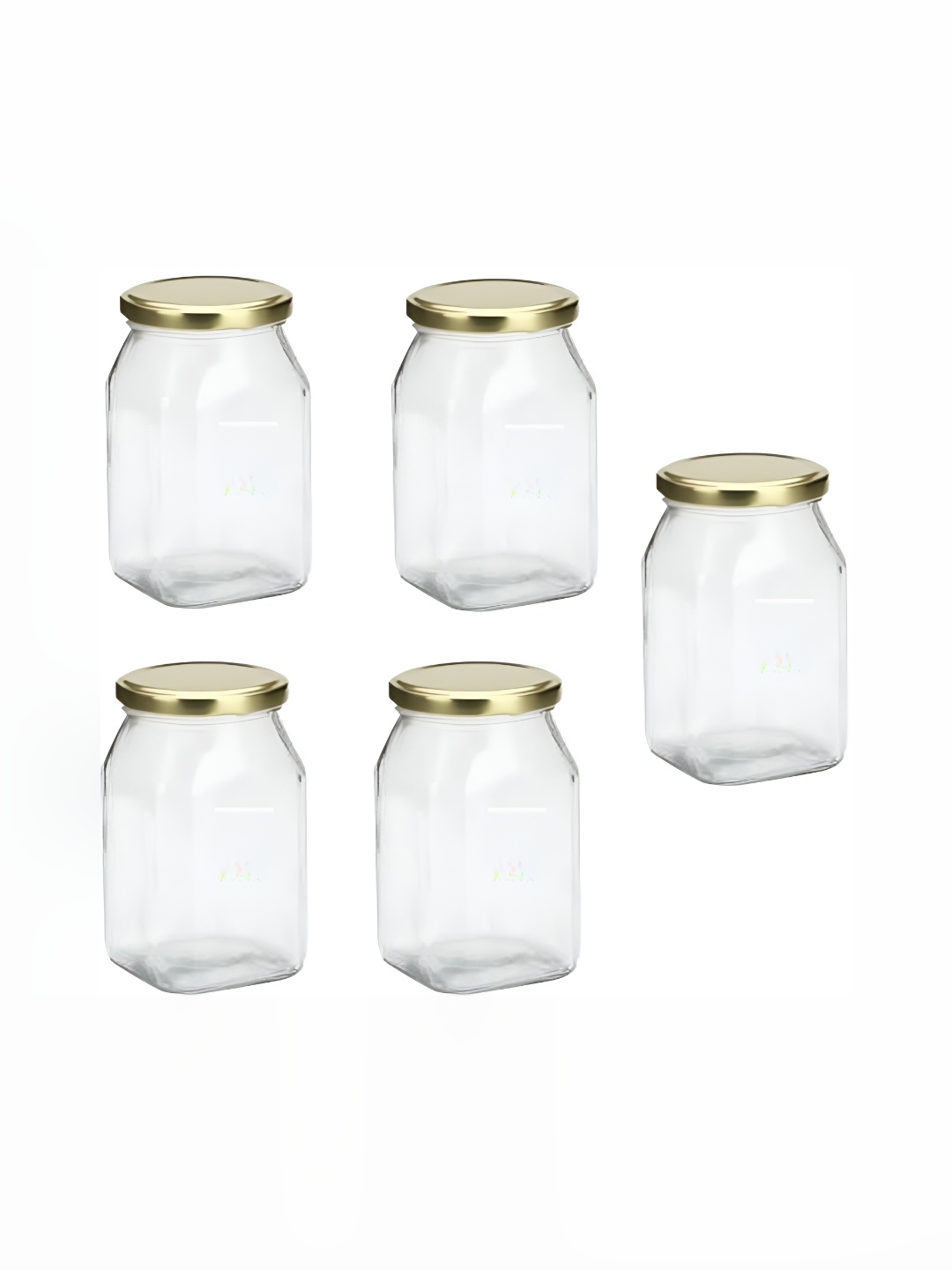 

1ST TIME Transparent 5 Pieces Glass Containers 400 Ml Each
