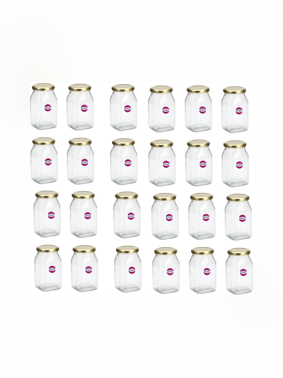 

1ST TIME Transparent 24 Pieces Glass Containers 200 ml