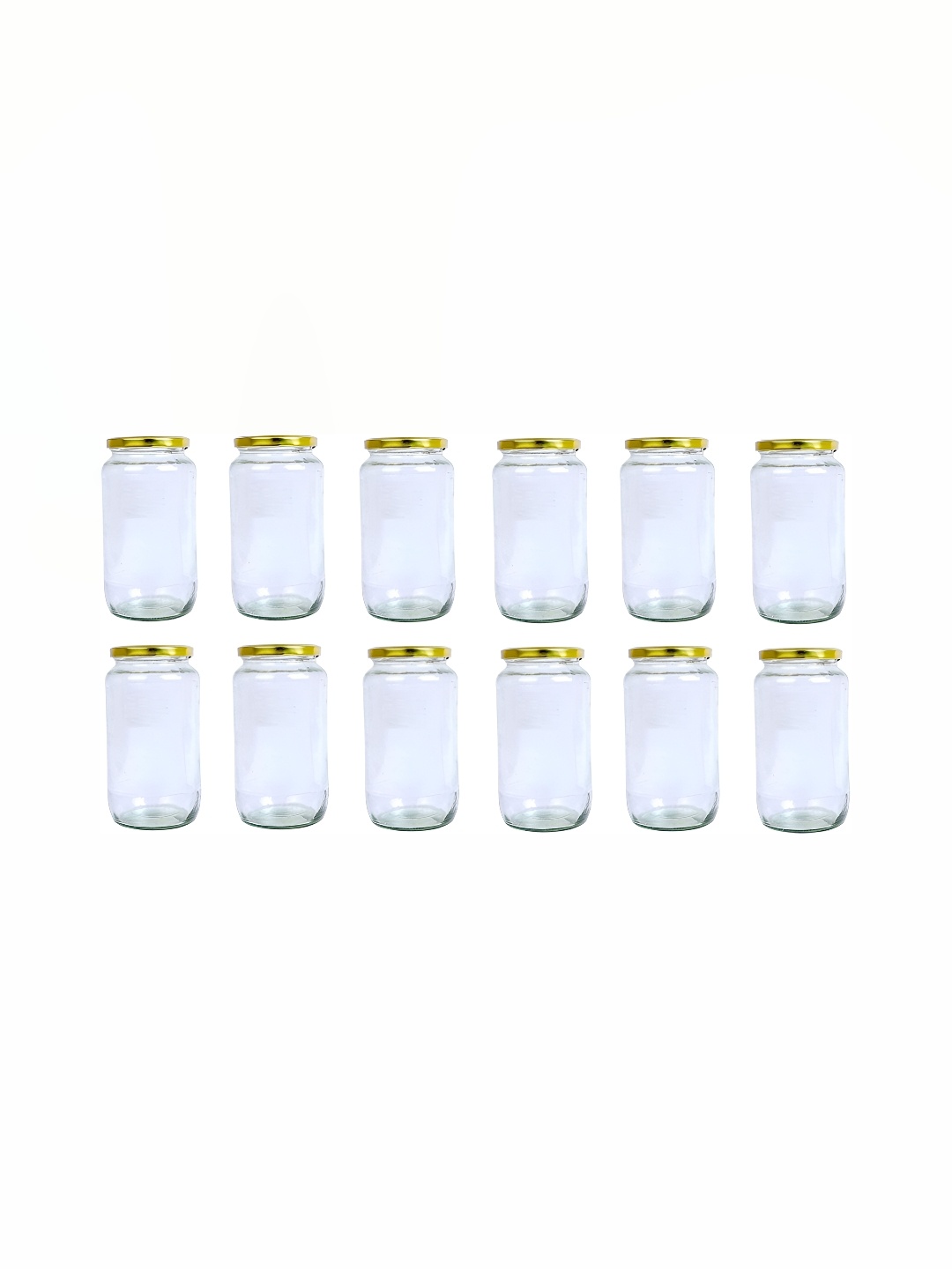 

1ST TIME Transparent 12 Pieces Dishwasher Safe Glass Containers 1L Each