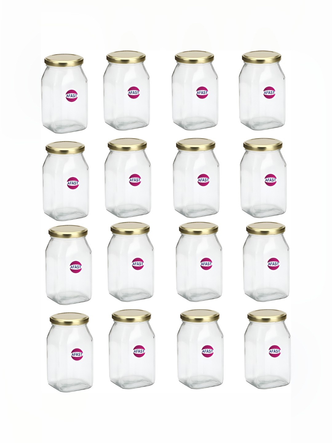

1ST TIME Transparent 16 Pieces Glass Containers 200ml Each