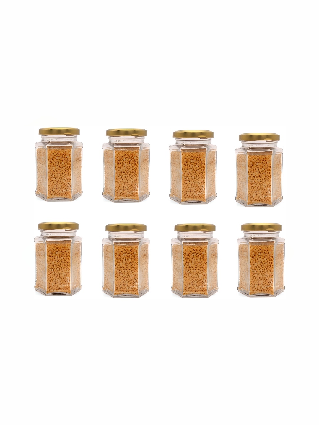 

1ST TIME Transparent & Yellow 8 Pieces Glass Containers