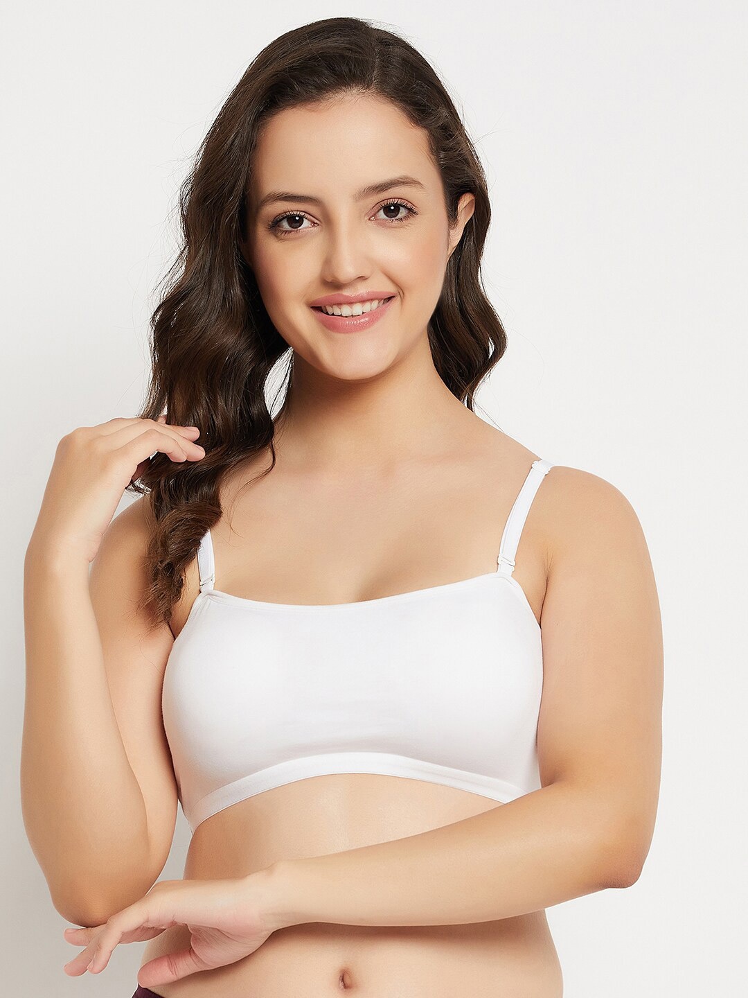 

Clovia White Half Coverage Non Padded Beginners Bra With All Day Comfort