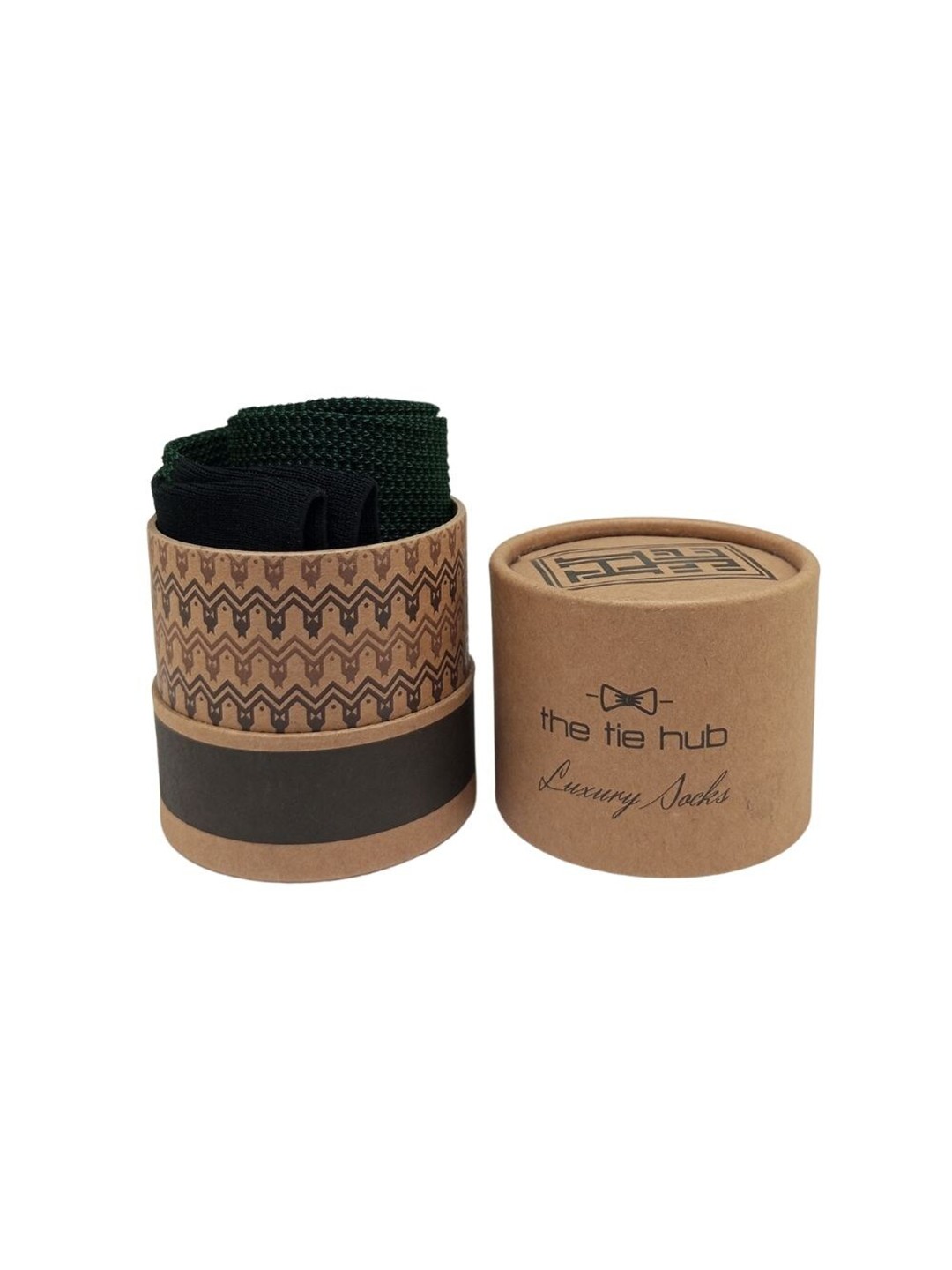

The Tie Hub Men Patterned Cotton Calf Length Socks, Green