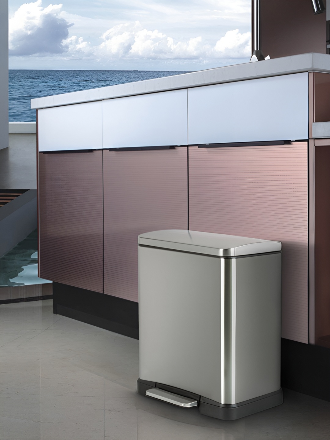 

Freelance Steel Stainless Steel Pedal Dustbin With Lid 12L
