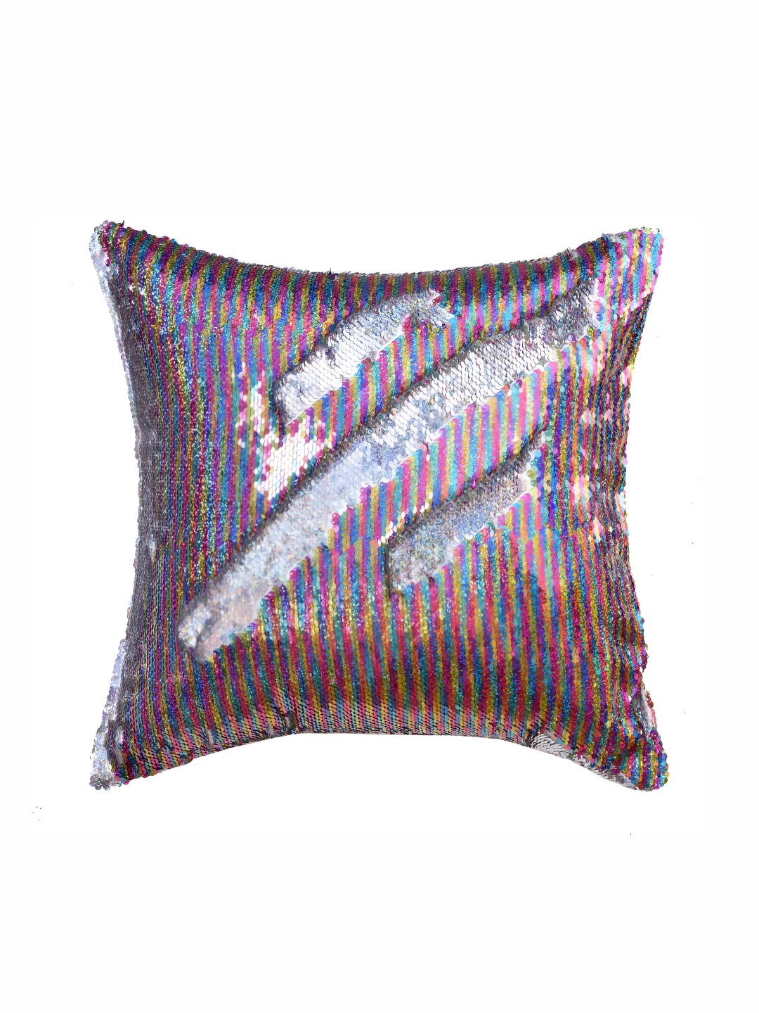 

BIGGER FISH Pink & Blue Striped Square Cushion Cover