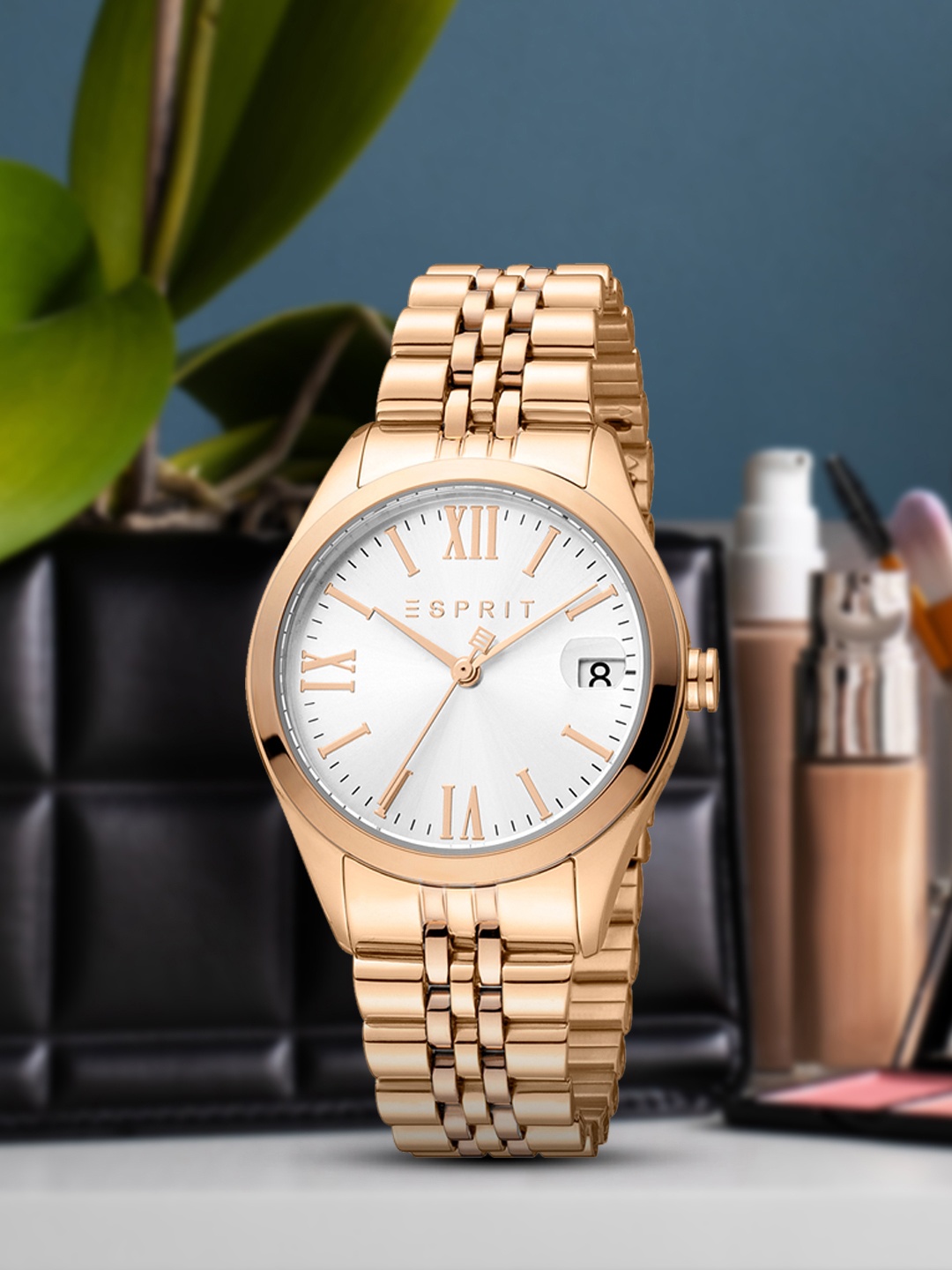 

ESPRIT Women Stainless Steel Bracelet Style Straps Analogue Watch ES1L394M0025, Rose gold